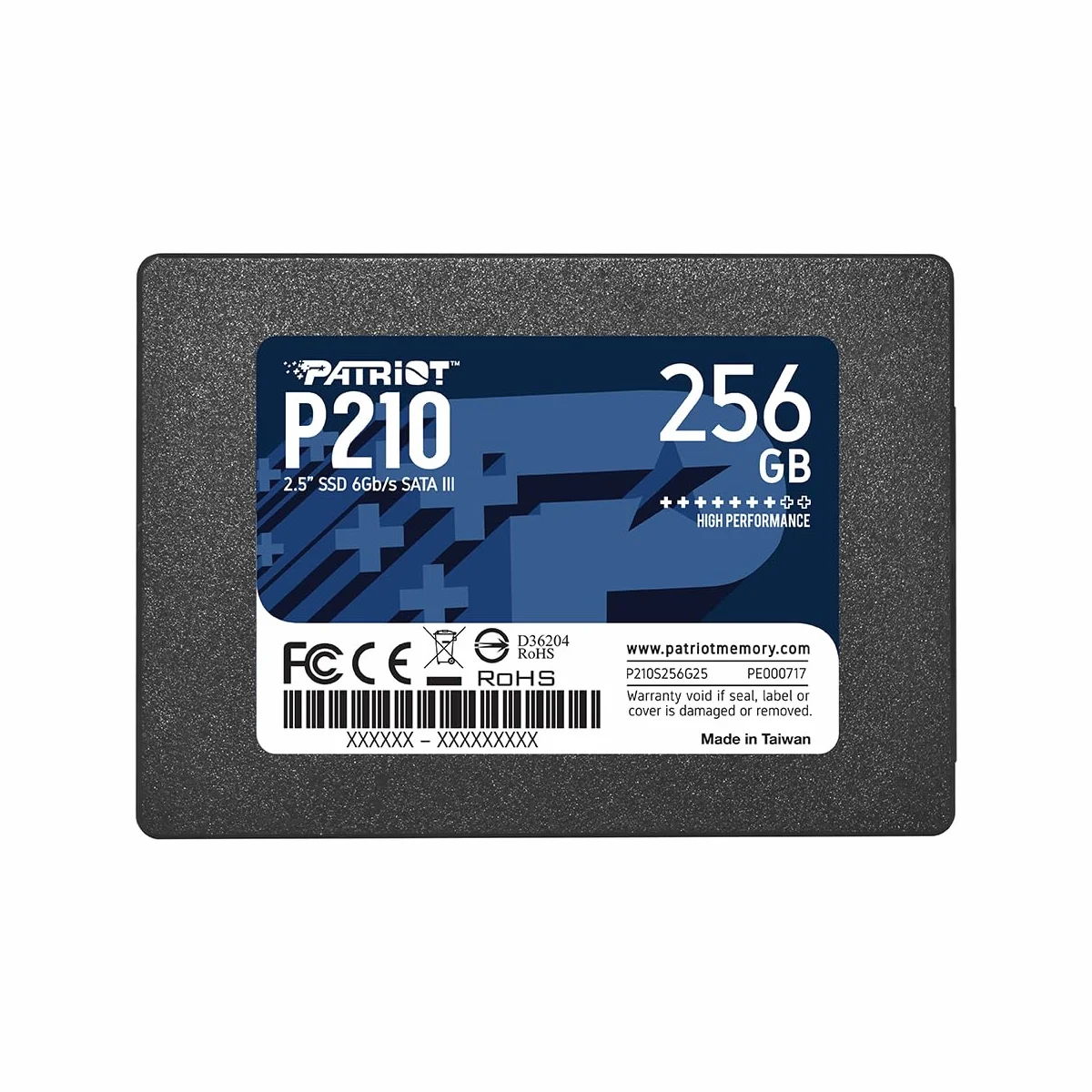 SSD Unità a Stato Solido SATA 3 6 Gbps 2.5" Interno Patriot P210 256GB