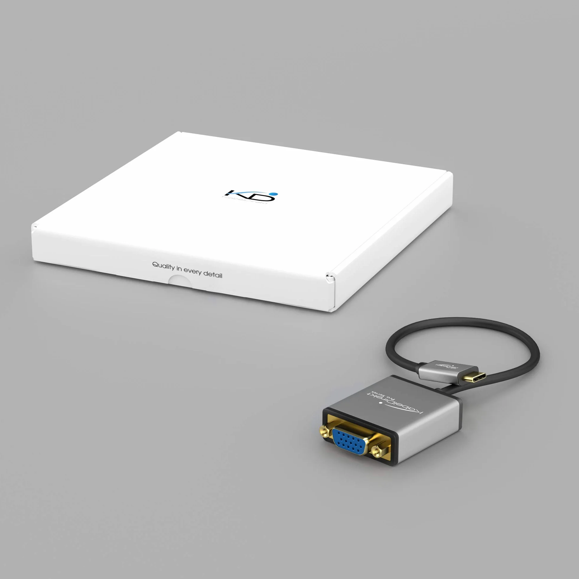 KabelDirekt – USB tipo C per adattatore VGA – 0,15 m – (risoluzioni fino a 1920 x 1200/60 Hz, USB C 3.1 e Thunderbolt 3, per MacBook Pro 2016/2017, MacBook 12“ e altri apparecchi)
