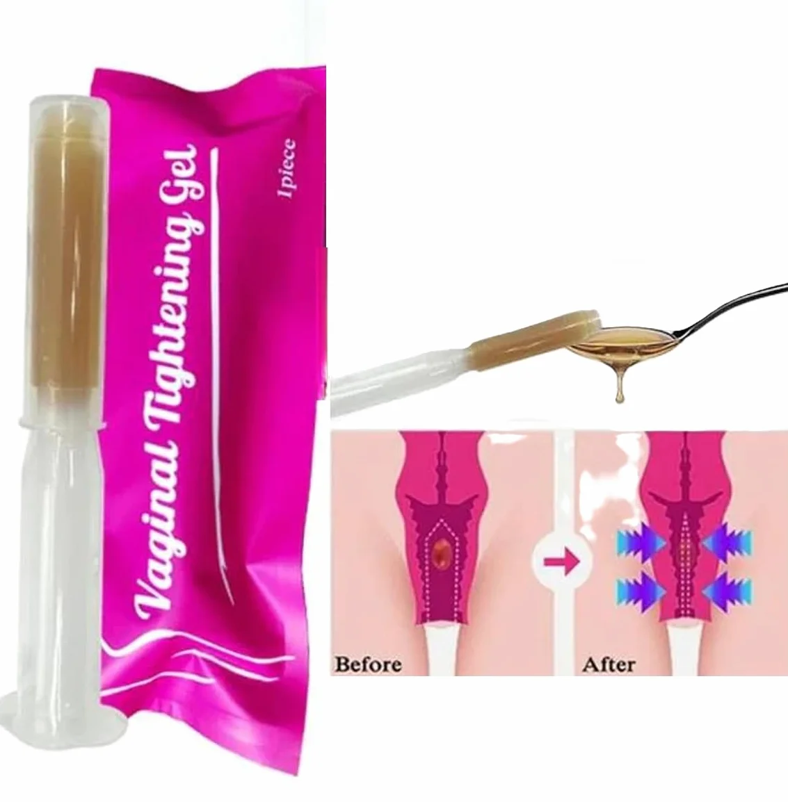 Gel Astringente Vaginale Idratante Intimo Monodose 3,5 ml con Aloe Vera e Ginseng Tonicità Freschezza Anti-Odore Benessere Intima Femminile Applicatore Pre-Riempito 5 pz