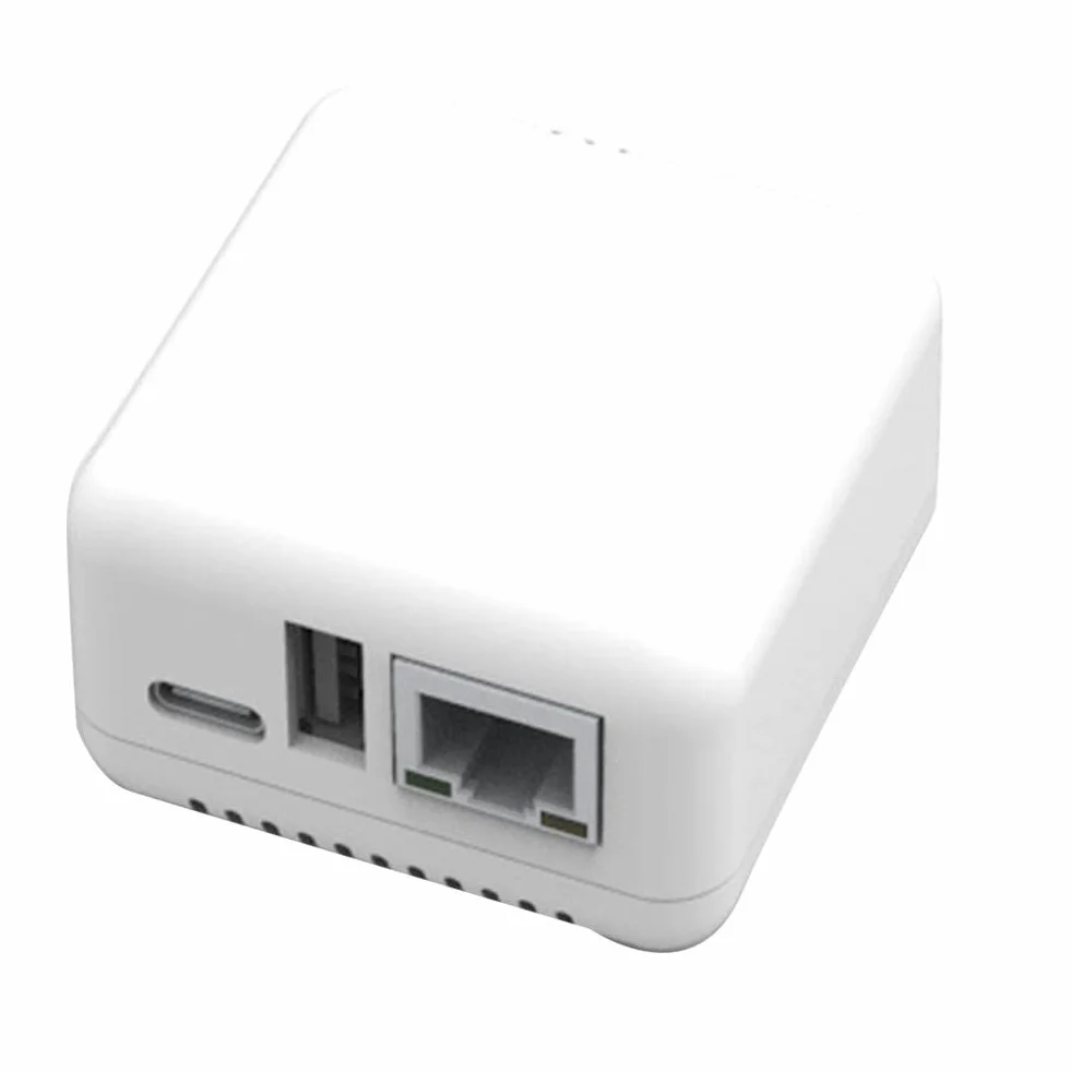 PLGEBR Mini NP330 Server di stampa USB 2.0 di rete (Versione LAN di stampa su rete/WIFI/BT/WIFI Cloud) 10/100Mbps Porta Ethernet RJ-45
