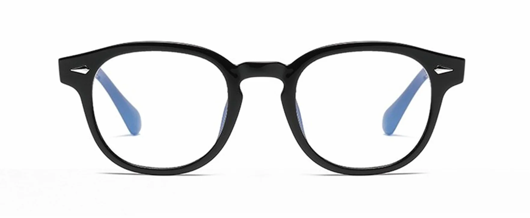 Occhiali Anti Luce Blu Modello Rotondo Stile Depp Filtro Protezione 100% per Computer Gaming Lavoro