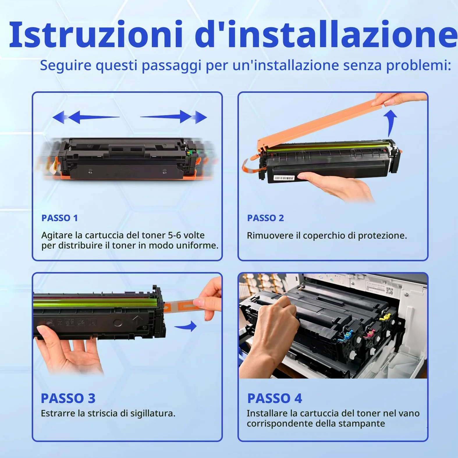 MYCARTRIDGE 207X Toner (con chip) di ricambio per HP 207X 207A | Compatibile con HP Color Laserjet pro MFP m283fdw m255dw m282nw W2210X W2211X W2212X W2213X confezione da 4