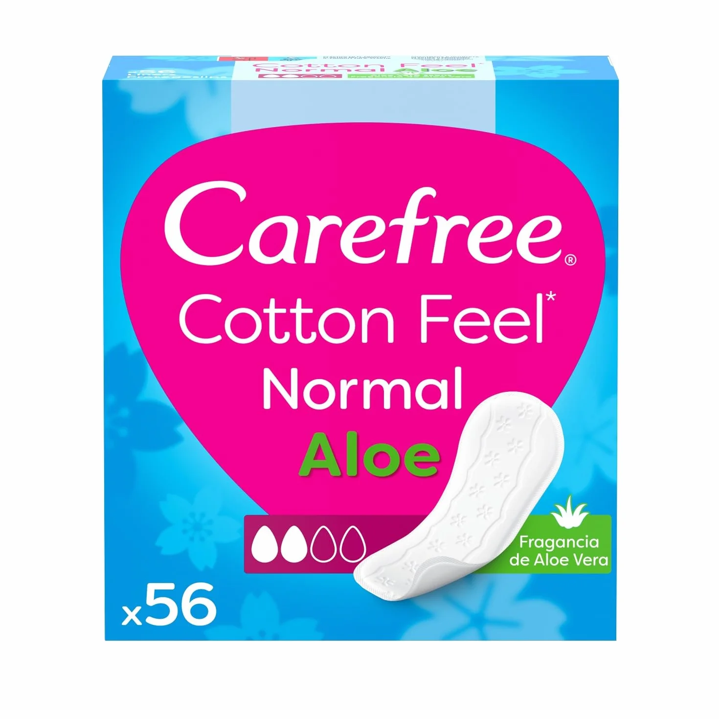 Salvaslip donna 100% Cotton Feel Fragranza all'Aloe Vera, Morbidi proteggi slip 56 sztuk