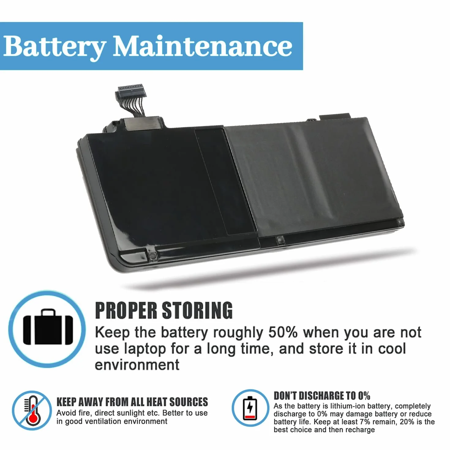 BIUBOTY Batteria Compatible con Macbook Pro 13 Mid 2012 2010 2009 Early & Late 2011 Battery A1278 A1322 per Apple Mac Book Pro MB990LL/A MB990CH/A MB990J/A 661-5229 661-5557