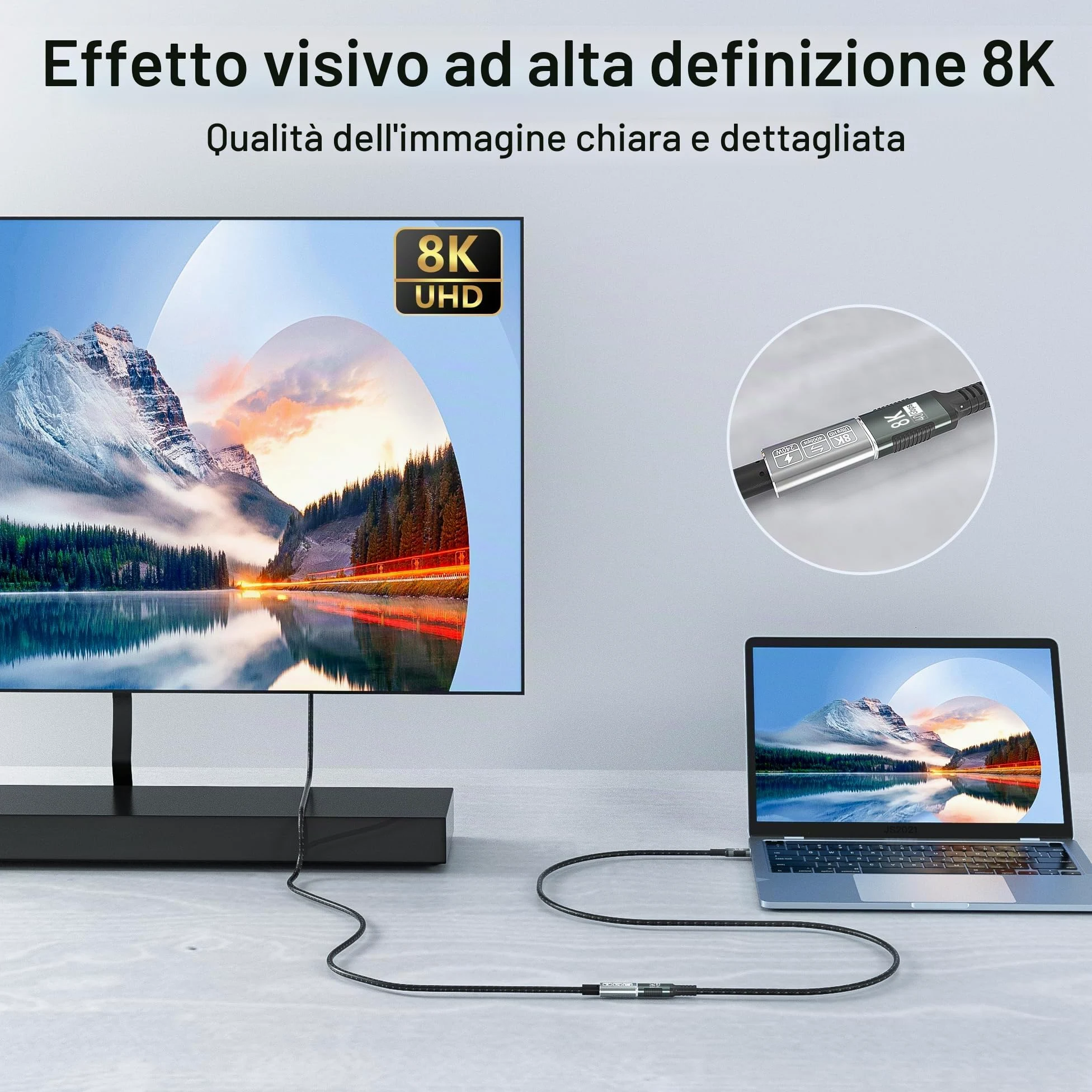 prolunga usbc lungo 3 m,extension usb5 40Gpbs compatibile con prolunga thunderbolt 5,8K@120Hz/4K@60Hz type c femmina maschio 240W Ricarica rapida per Thunderbolt 4/3,USB 4/3, SSD eGPU.