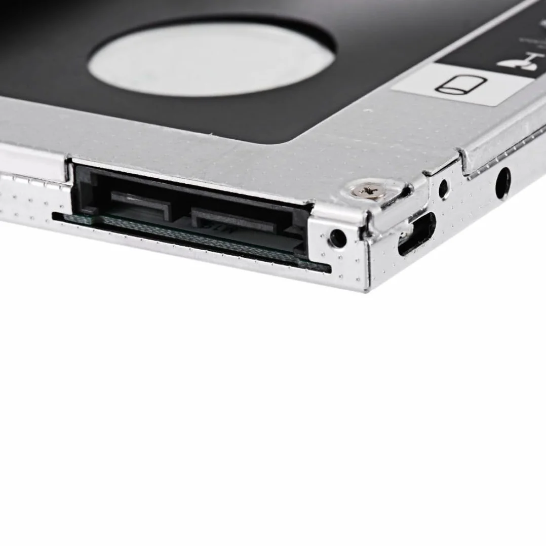 chenyang Universale 9,5mm SATA a SATA Caddy per SSD HDD secondarie, Upgrade del disco rigido, Adattatore di espansione per alloggiamento ottico del laptop