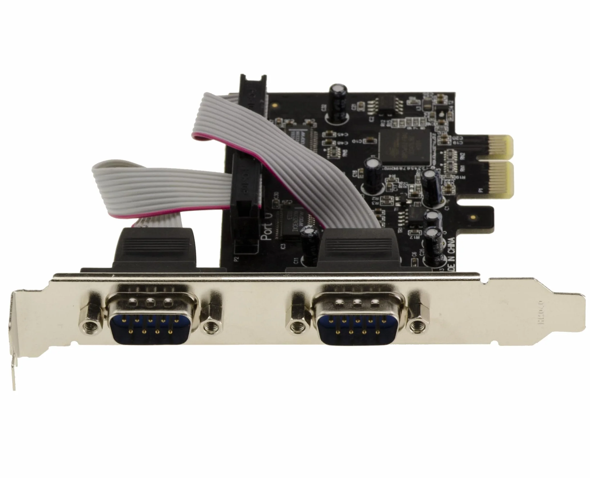 KALEA-INFORMATIQUE Scheda controller PCI Express PCIe a 2 porte seriali RS232 con chipset OXFORD OXPCIe952. Staffe a basso e alto profilo