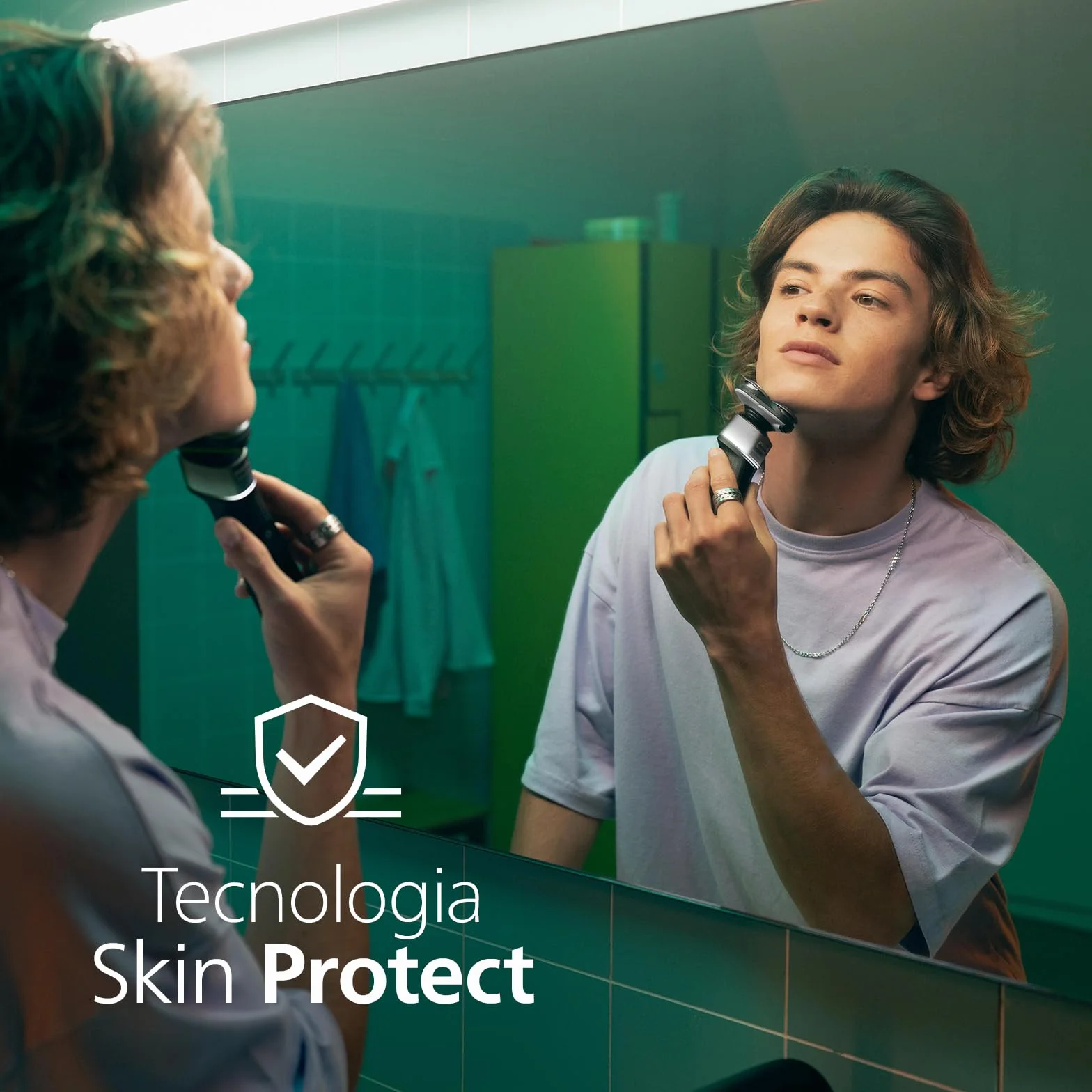 Philips Shaver 5000X Series Rasoio Elettrico Wet and Dry Skin Protect Testina Flessibile 360° Ricarica Rapida 5 Minuti Argento X5004/00