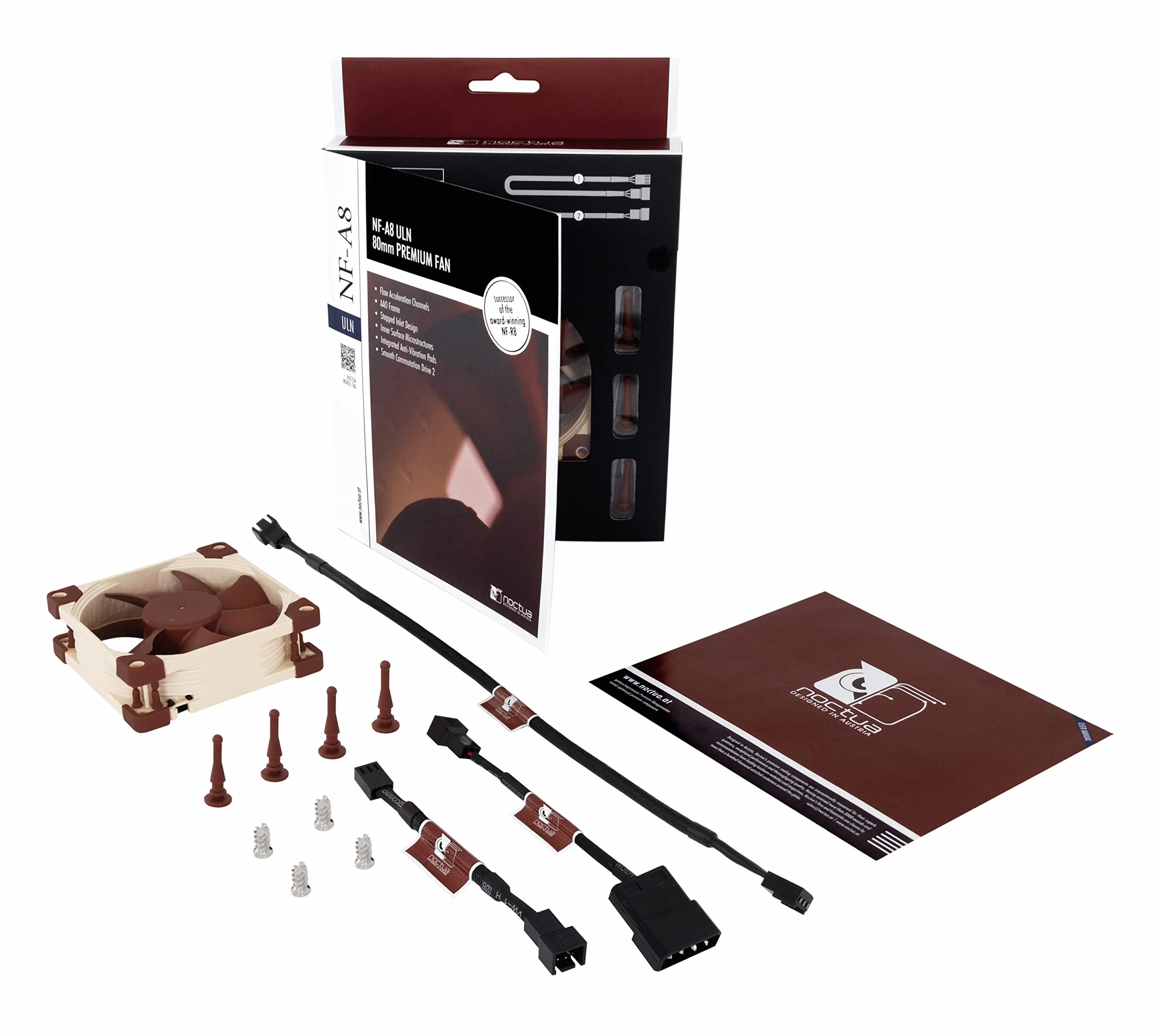 Noctua NF-A8 ULN Ventola Ultra Silenziosa 80 mm 3-Pin Marrone
