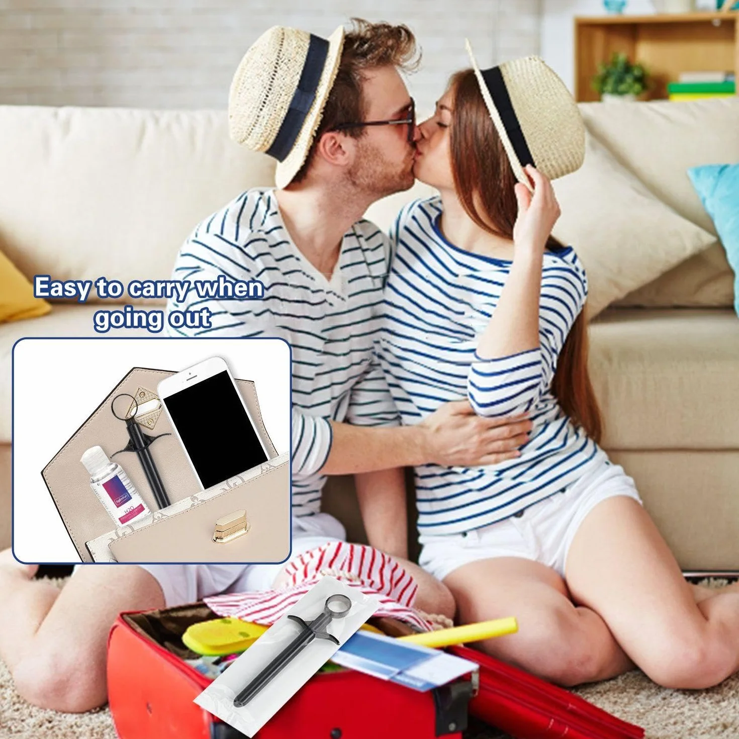Zestaw 2 szt. Siringa Portatile Applicatore Lubrificante Riutilizzabile