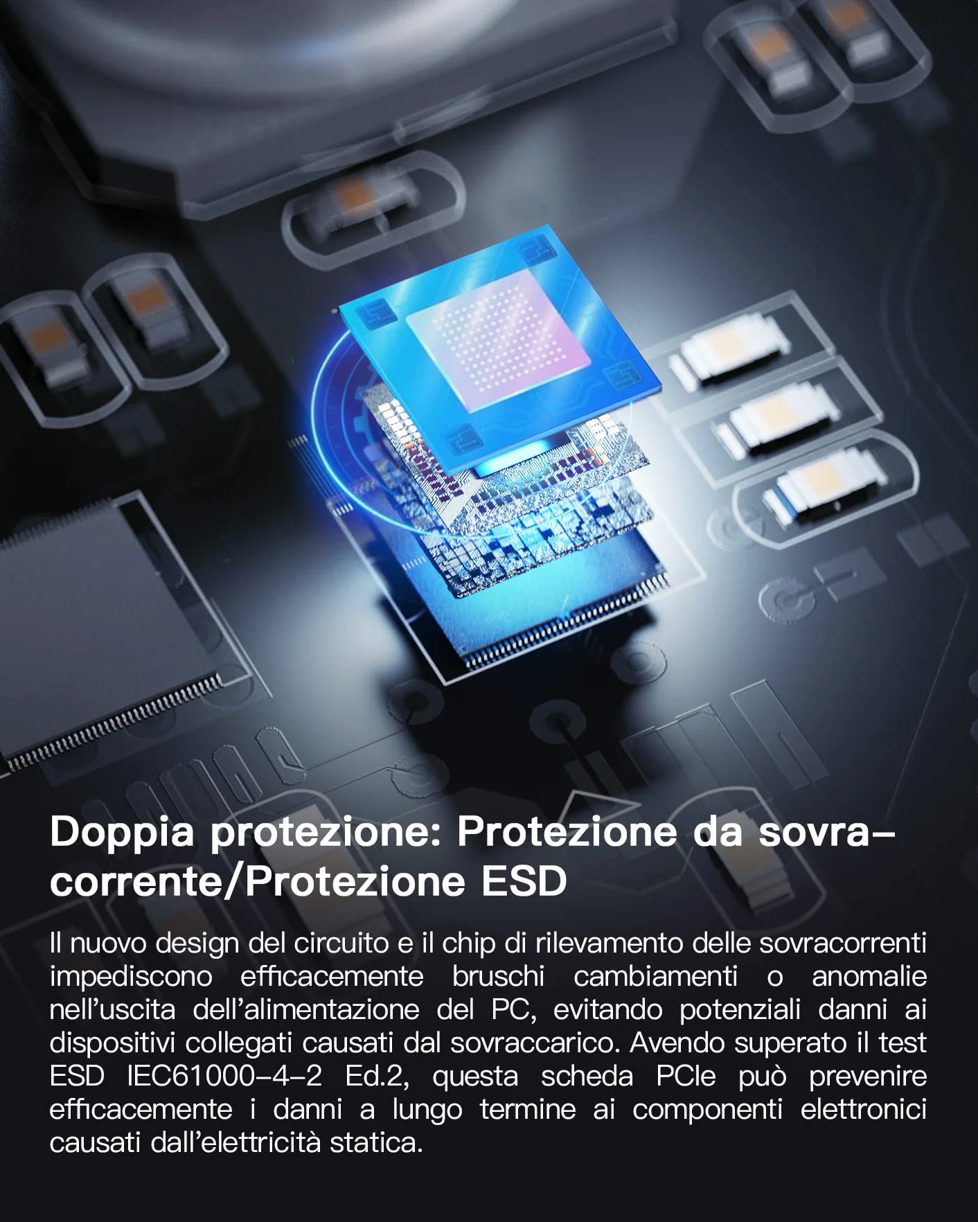 Inateck Scheda PCIe to USB 3.2 Gen 2, Ricarica USB C PD, 2 Porte USB C e 6 Porte USB A con Larghezza di Banda Totale di 16 Gbps, KU8212