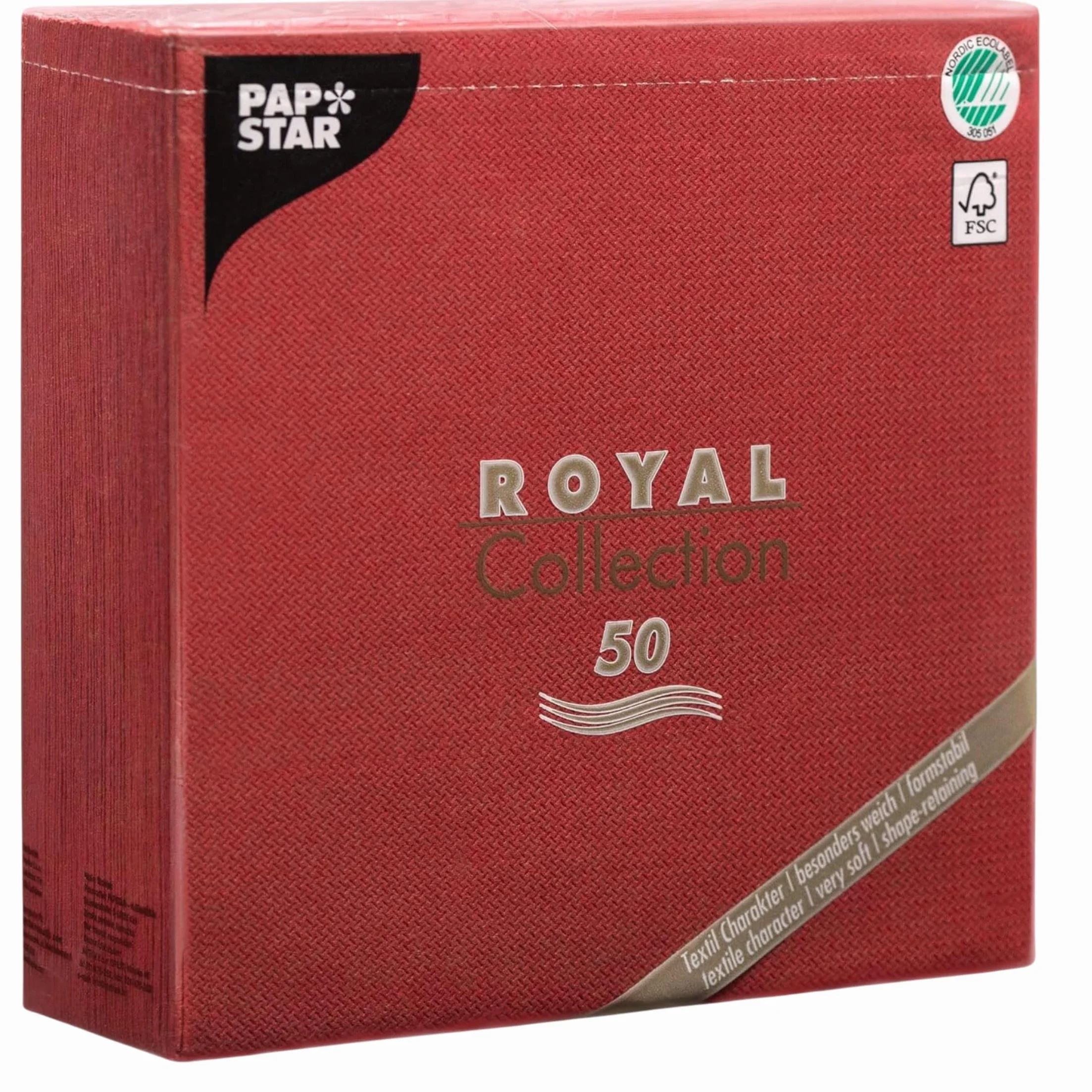 Papstar Royal Collection Set da 50 tovaglioli 40 x 40 cm Bordeaux
