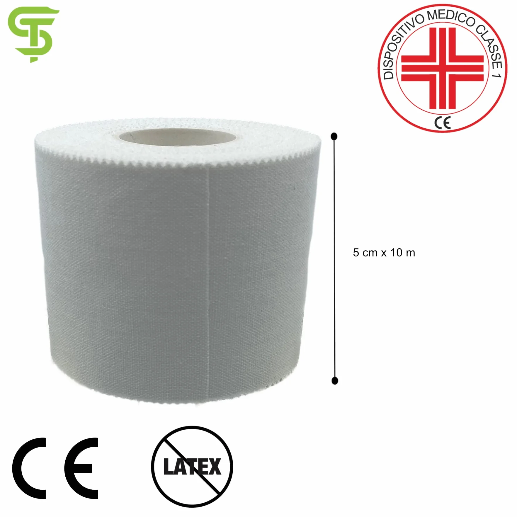 Tape Sportivo Anelastico Ipoallergenico per Bendaggio Funzionale 5cm x 10m 2 Pezzi
