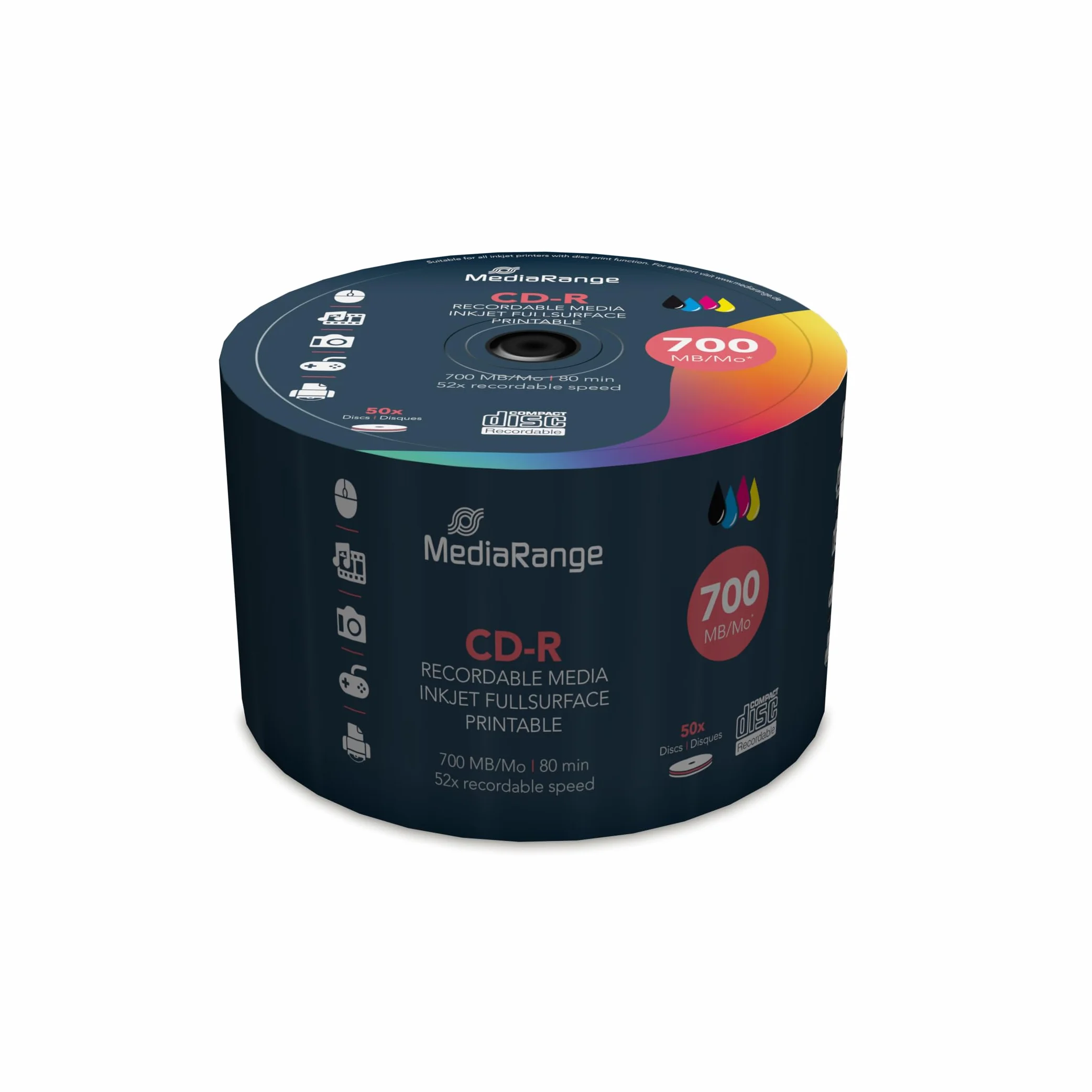 MediaRange MR208 Confezione CDR80, Bianco