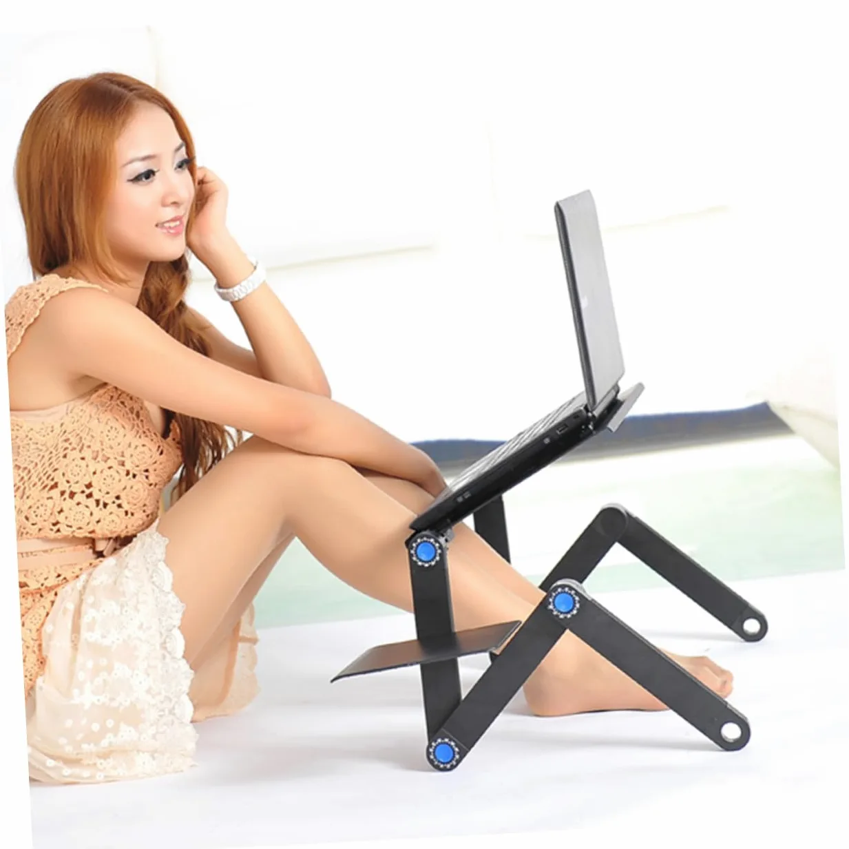 Uonlytech Supporto per Laptop e Tablet in Alluminio Design Ergonomico con Ventilazione per Angolazione e Flusso d Aria