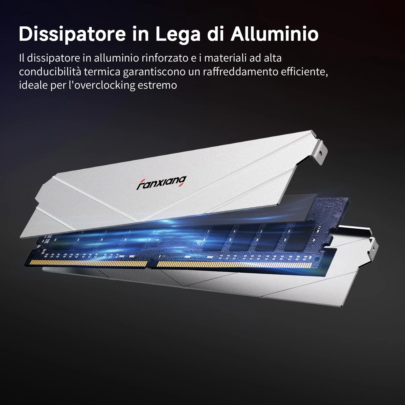 fanxiang Memoria RAM DDR4 16GB (2x8GB) 3200MHz CL16 1,35V | XMP 2.0 Compatibile con AMD e Intel, Dissipatore Alluminio, UDIMM 288 Pin, Memoria per Desktop, Non-ECC, Argento