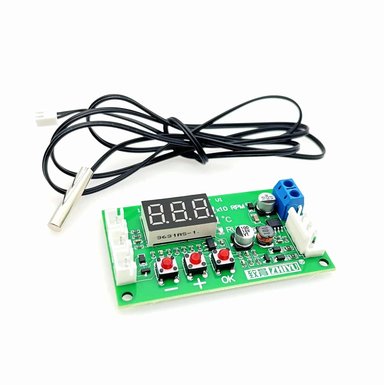 JZK PWM Digitale Regolatore di Temperatura Ventola 12V 24V 48V Modulo Display Velocità PC