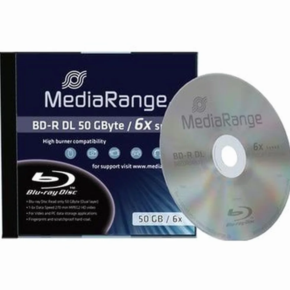 MediaRange BD-R 50GB MR506 Blu-ray registrabile (BD-R) - Confezione da 1