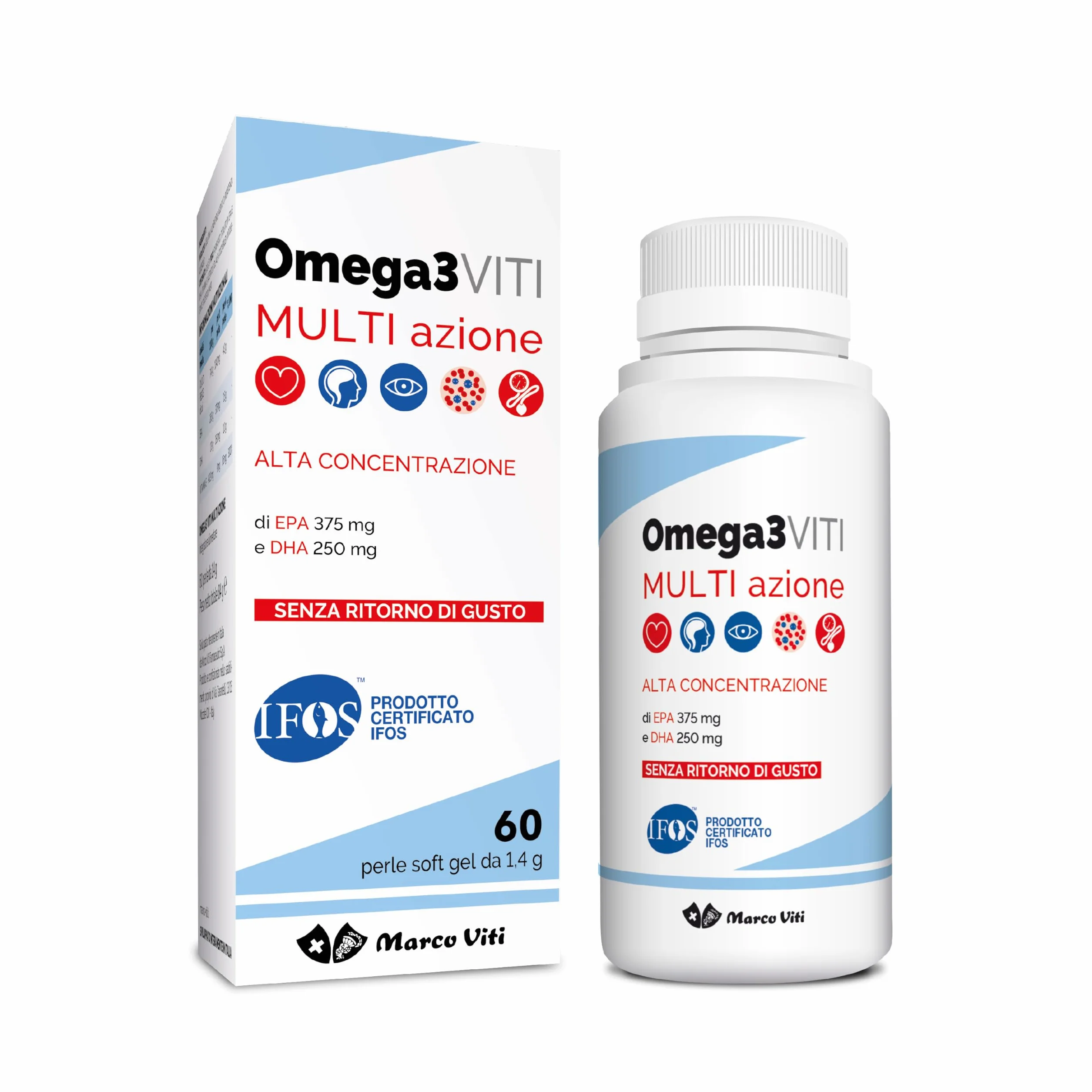 Omega3 Multi Azione Integratore Acidi Grassi Essenziali 60 Perle Softgel 1.4 g
