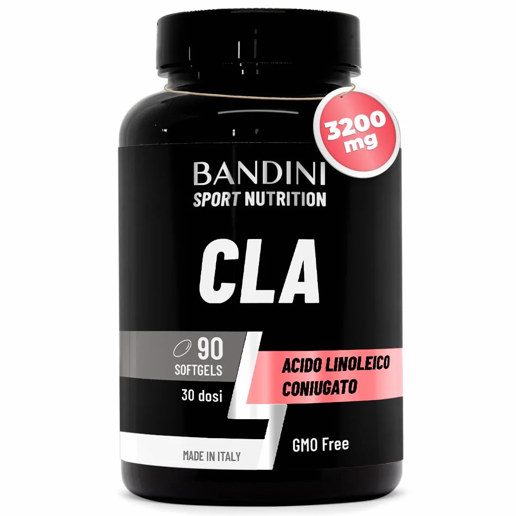 Bandini CLA 3.200mg Integratore Acido Linoleico Coniugato Olio di Cartamo Puro Omega 6 90 Capsule Molli