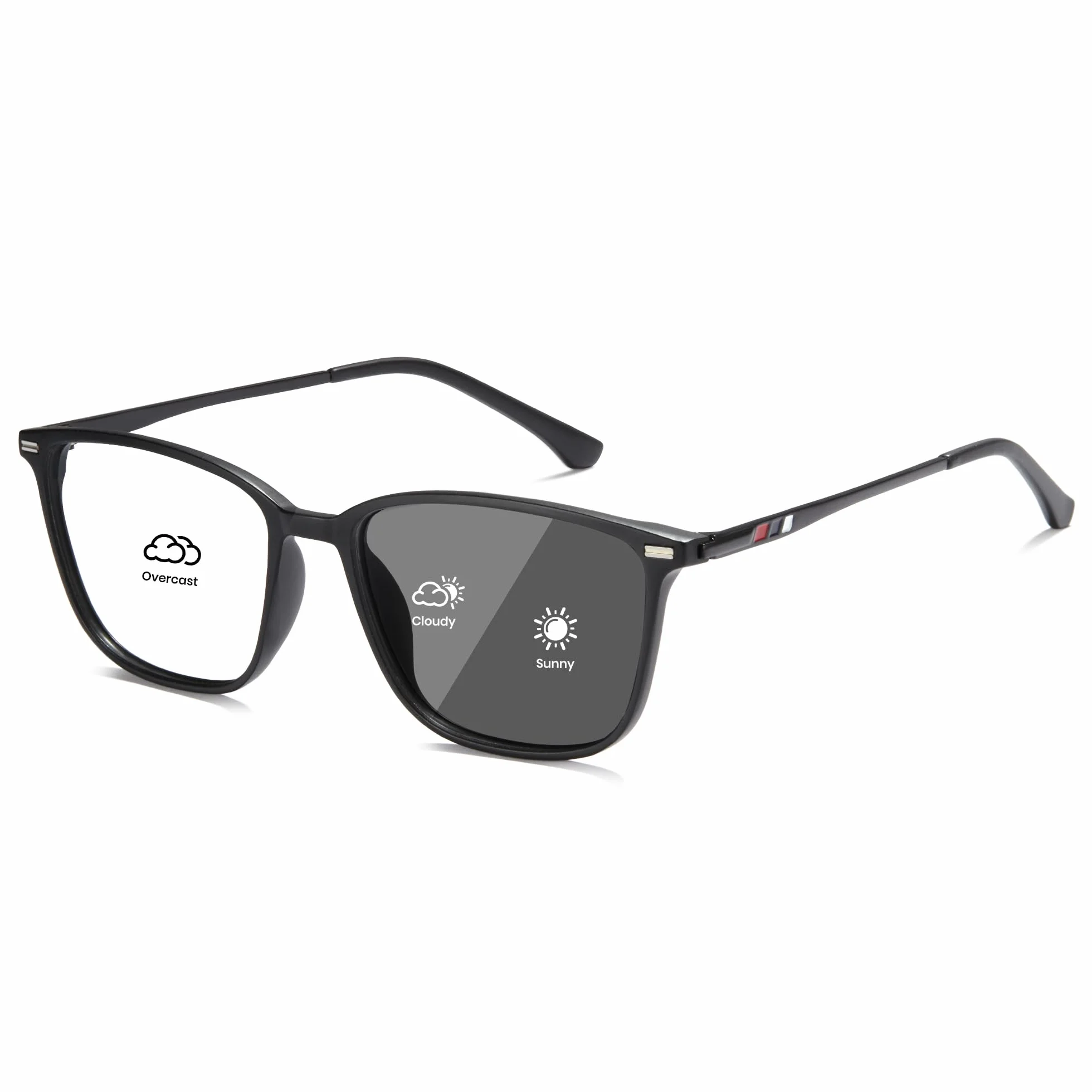 Cyxus Occhiali Fotocromatici Protezione UV Filtro Luce Blu Classico Quadrato