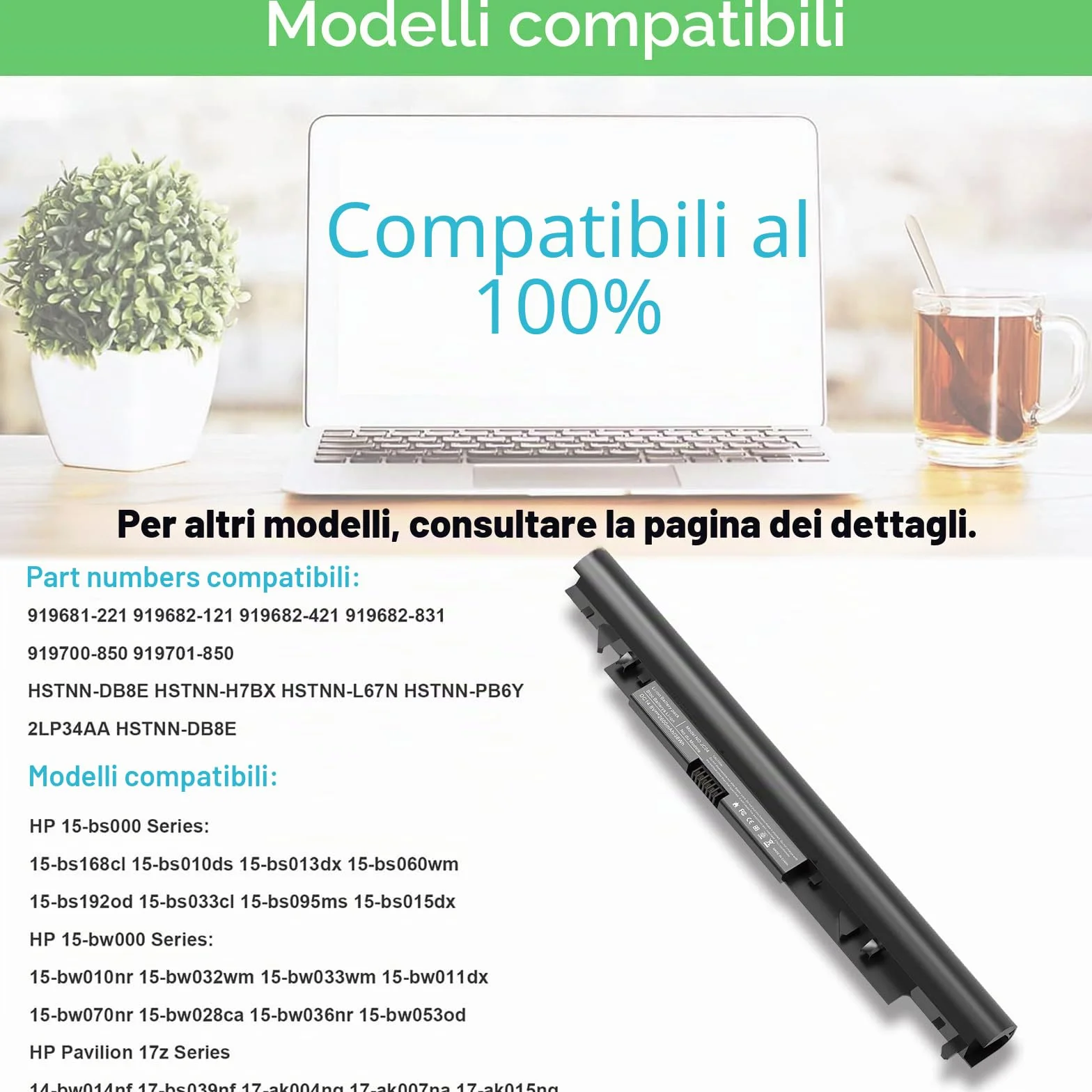 JC03 JC04 - Batteria di ricambio per computer portatile HP 919700-850 919701-850 15-bs0xx 17-bs0xxx 15-bs1xx 15-bw0xx 17-ak0xx 17-bs020nr 17-bs15-bs15 3 cl 17 bs 15-bw Series Pavilion 250 G6 255 G6