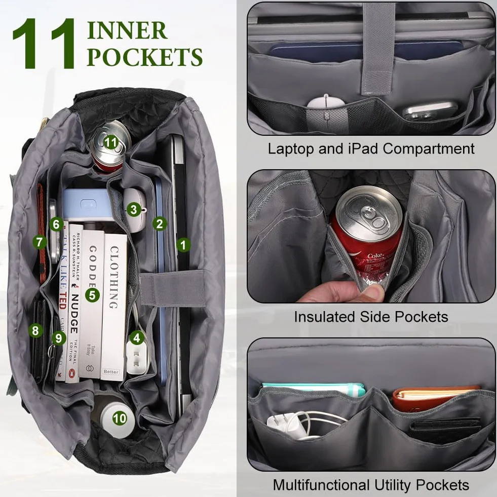 Borsa Porta Pc, Cartella Leggera Espandibile Impermeabile, Borsa Insegnante