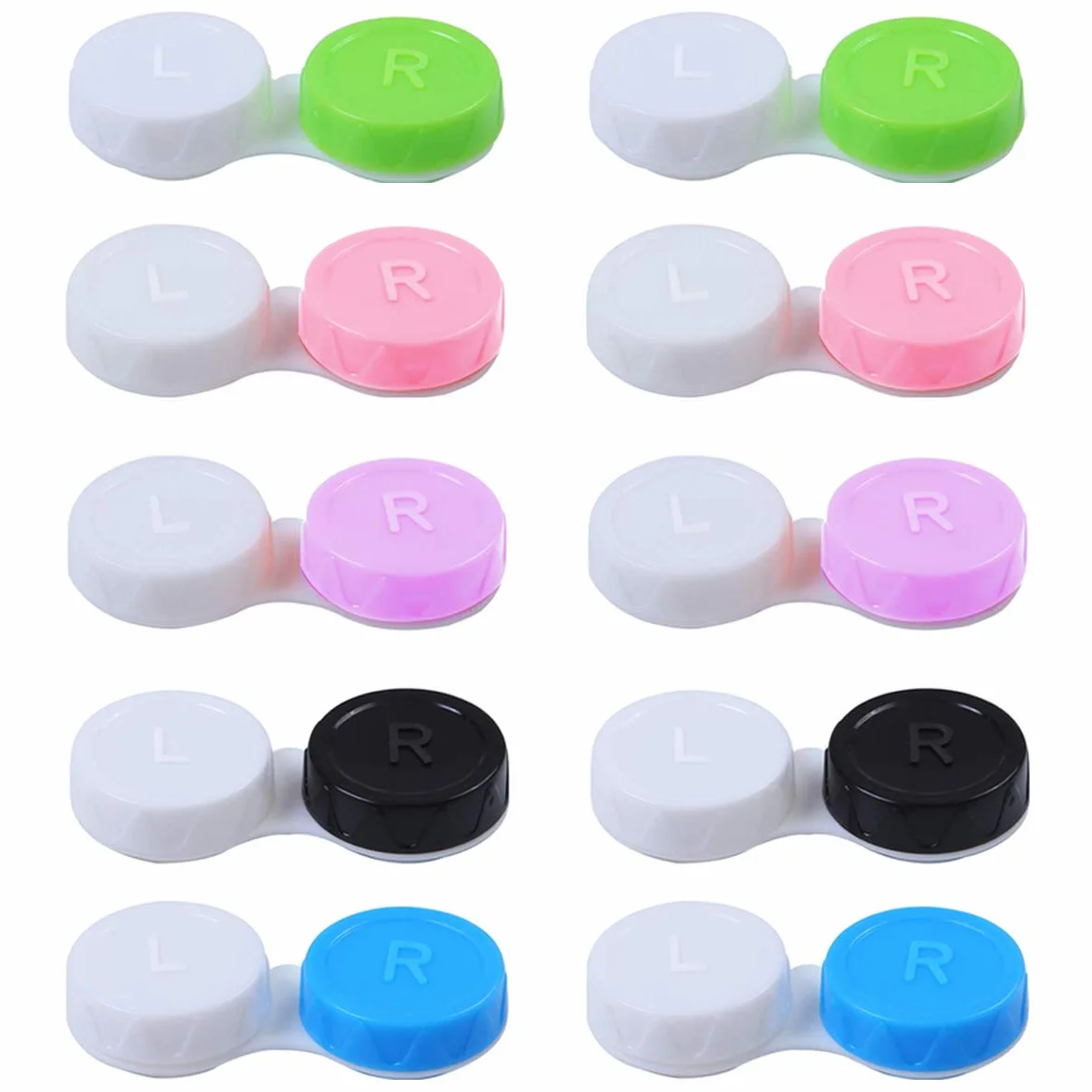 Jinlaili Custodia per Lenti a Contatto Viaggio, Scatola Kit Lenti a Contatto, Astuccio da Viaggio 20PCS