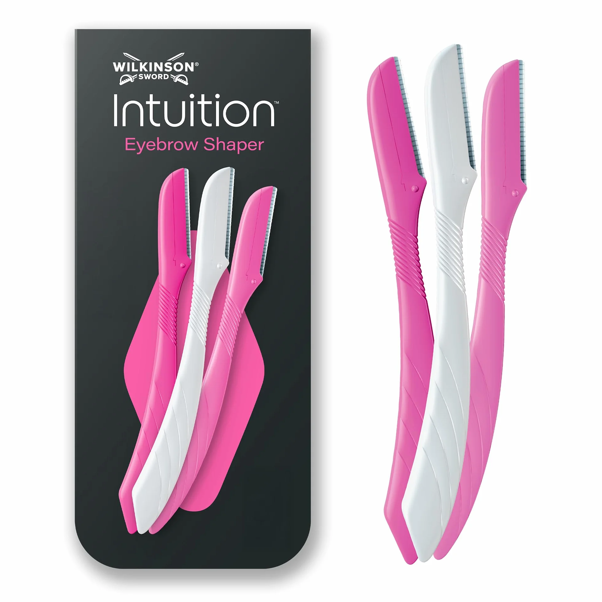 Wilkinson Sword Eyebrow Shaper - Rasoi Per Epilazione Sopracciglia E Viso Donna - 3 Unità, Rosa, 20 G