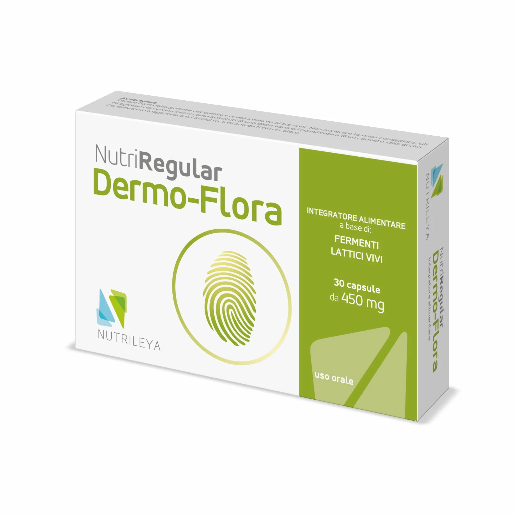 NutriRegular Dermo-Flora 30 Capsule Probiotici Supporto pelle sensibile acne dermatite