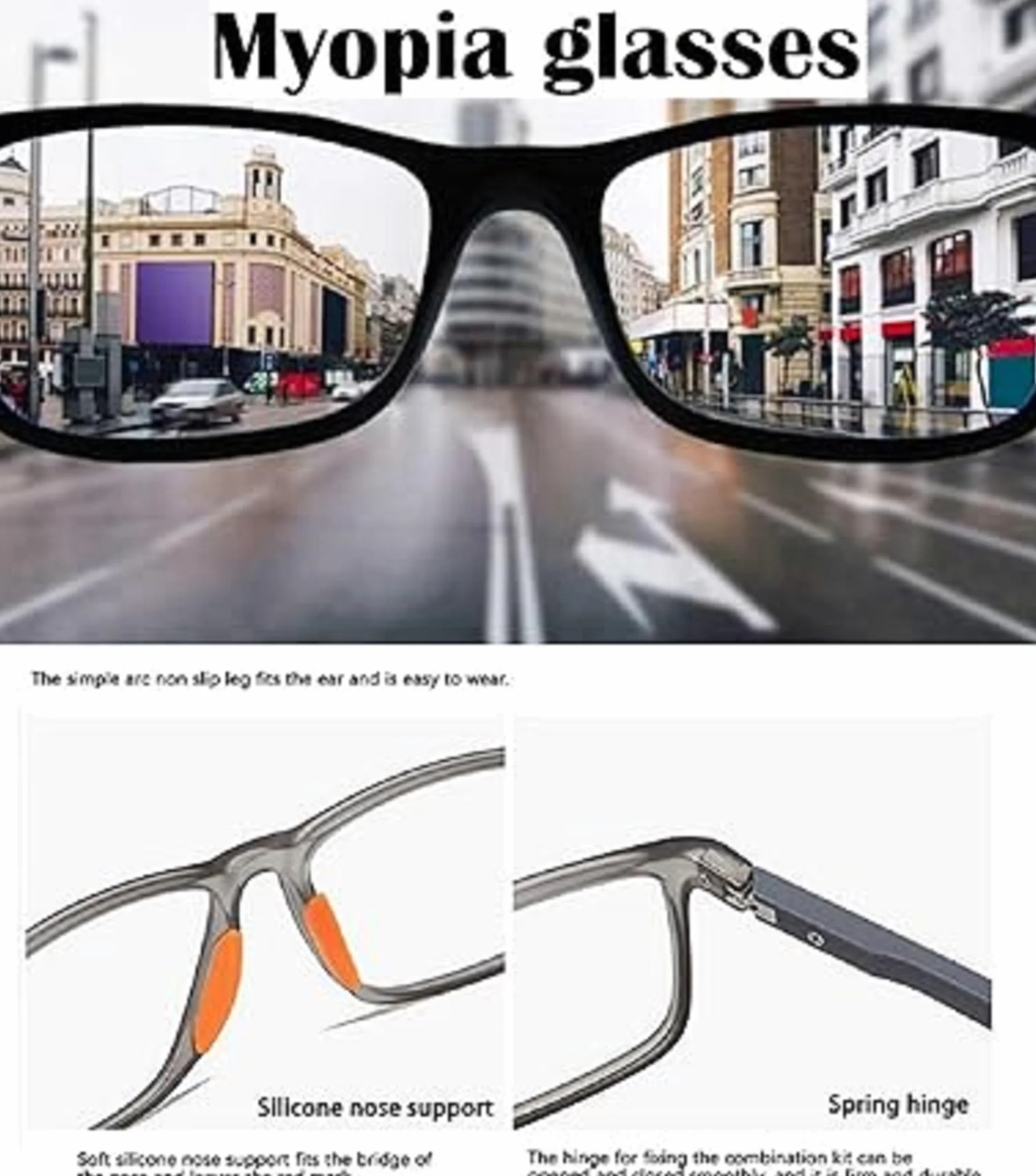 Okulary Fotocromatyczne Anti Blu UV400 M1 -3,5 Elastyczne Silikonowe Ultra Lekkie
