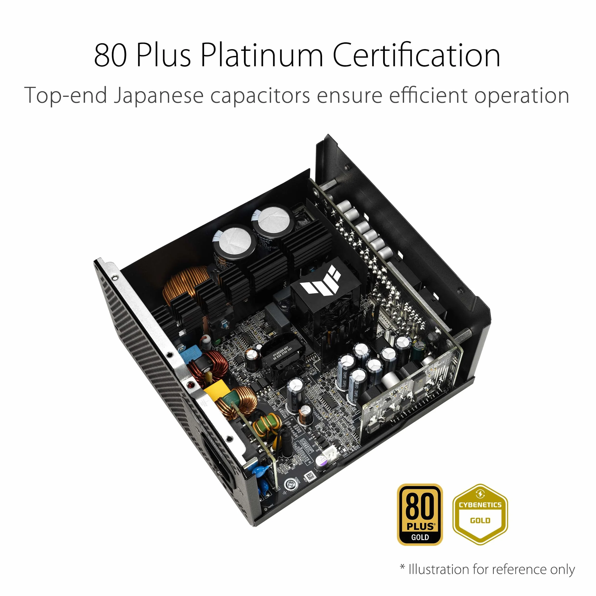ASUS TUF Gaming 850W Alimentatore modulare, certificato Gold, ventola assiale, rivestimento PCB, compatibile con ATX 3.0