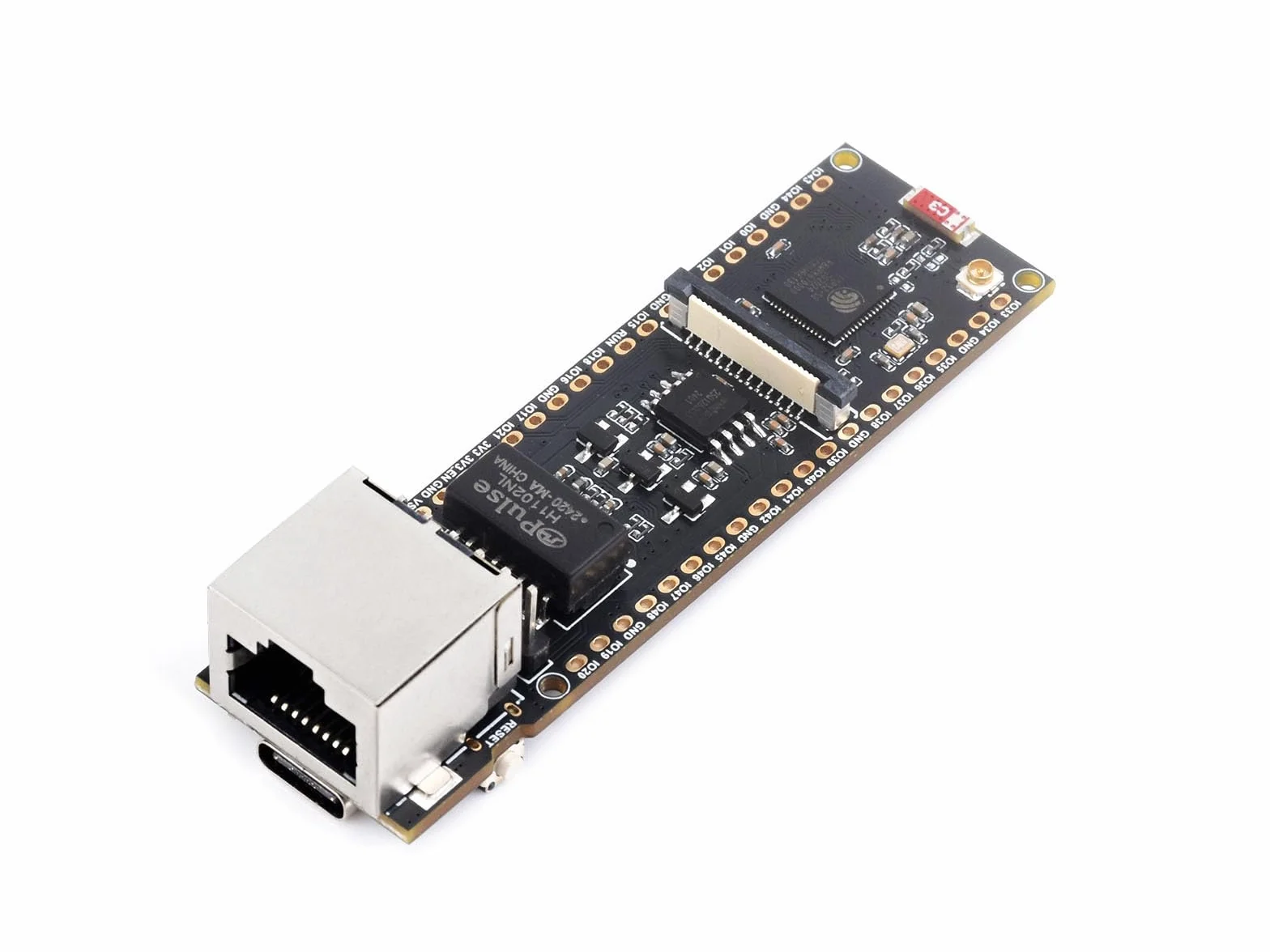Waveshare ESP32-S3 ETH Development Board, 10/100Mbps RJ45 Ethernet Port, Wi-Fi & BT Support, 240MHz Dual Core Processor, Onboard Type-C Port and TF Card Slot, Board ONLY