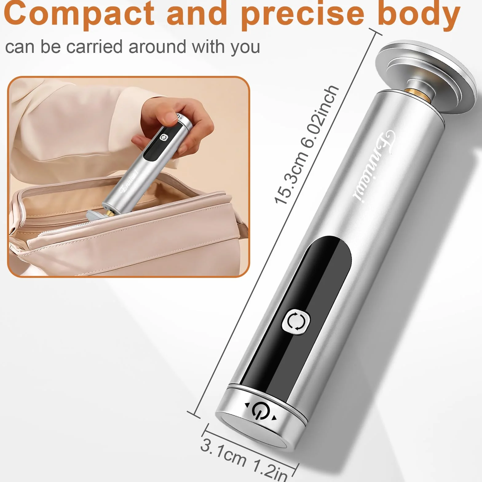 2 in 1 Pedicure Elettrico Professionale Ricaricabile con 10 Velocità e Display LED, Lima Elettrica per Piedi e Talloni, Argento