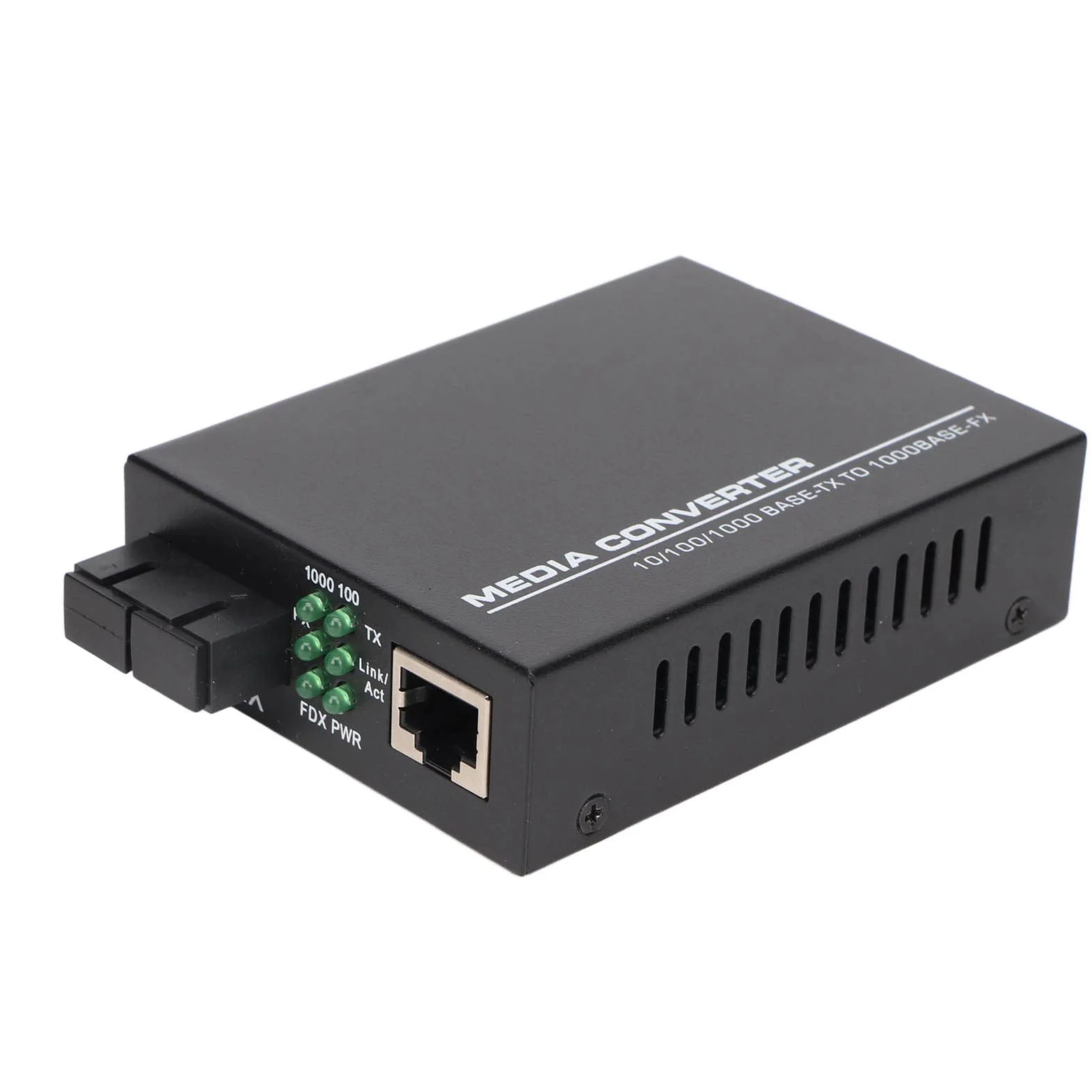 Bewinner Convertitore Multimediale in Fibra Ethernet Multimodale Gigabit, SFP a RJ45, da Fibra a Ethernet, 10 100 1000Base TX (Spina UE)