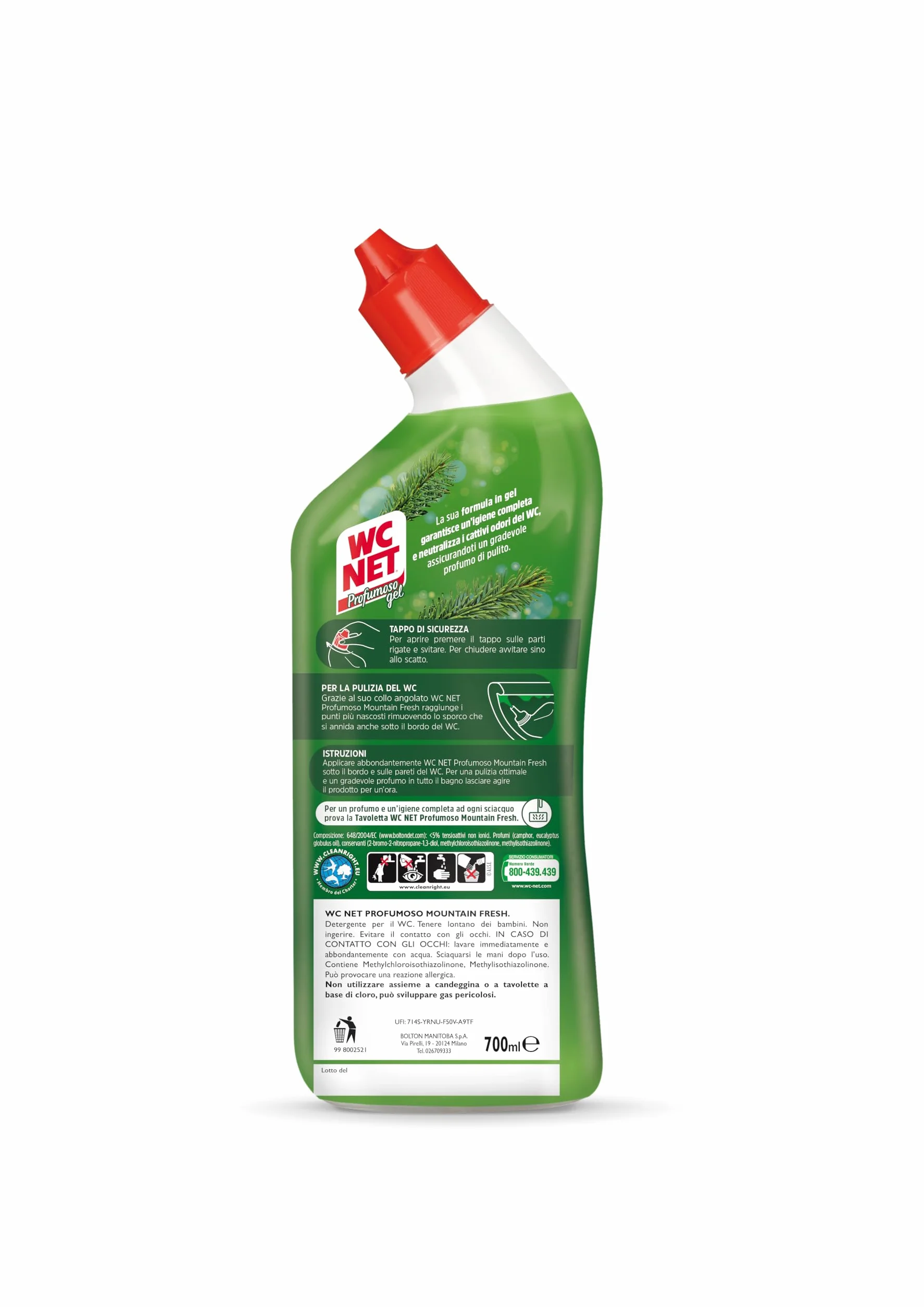 Wc Net Profumoso Gel Anticalcare Igienizzante WC Tripacco 3x700 ml