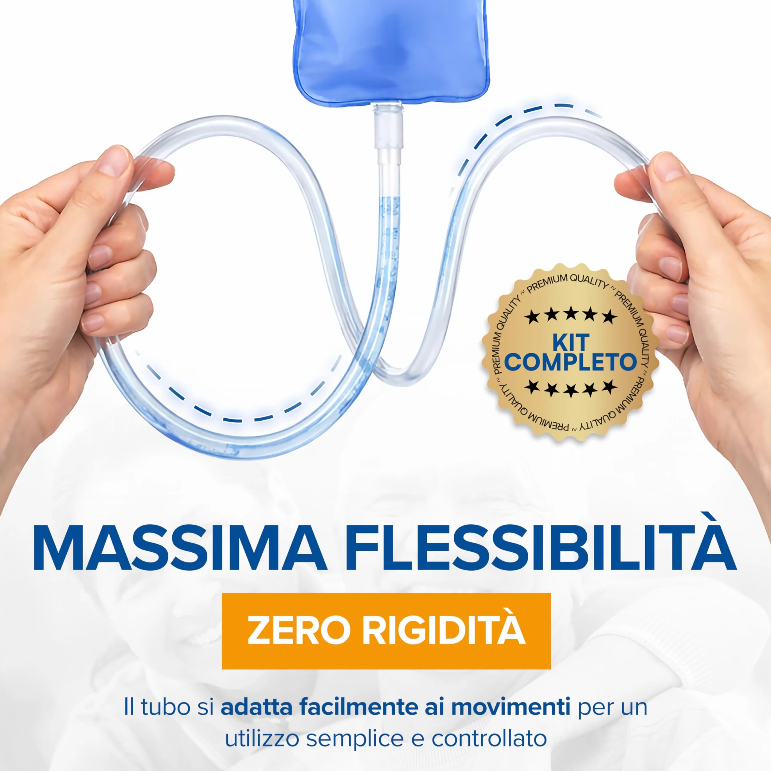 Enteroclisma 2 Litri – Kit Clistere Evacuativo con Tubo in Silicone 145cm – Cannula Anale e Vaginale