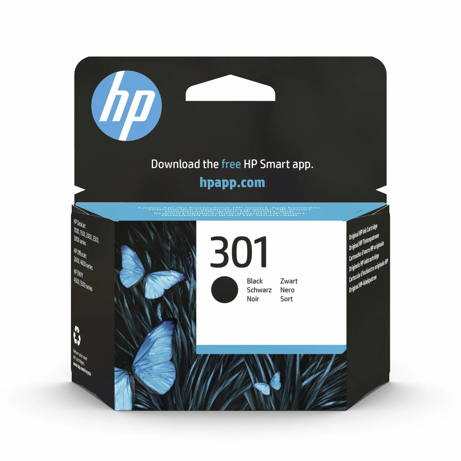 HP 301 Nero Cartuccia Originale 170 Pagine Compatibile Stampanti DeskJet Envy OfficeJet