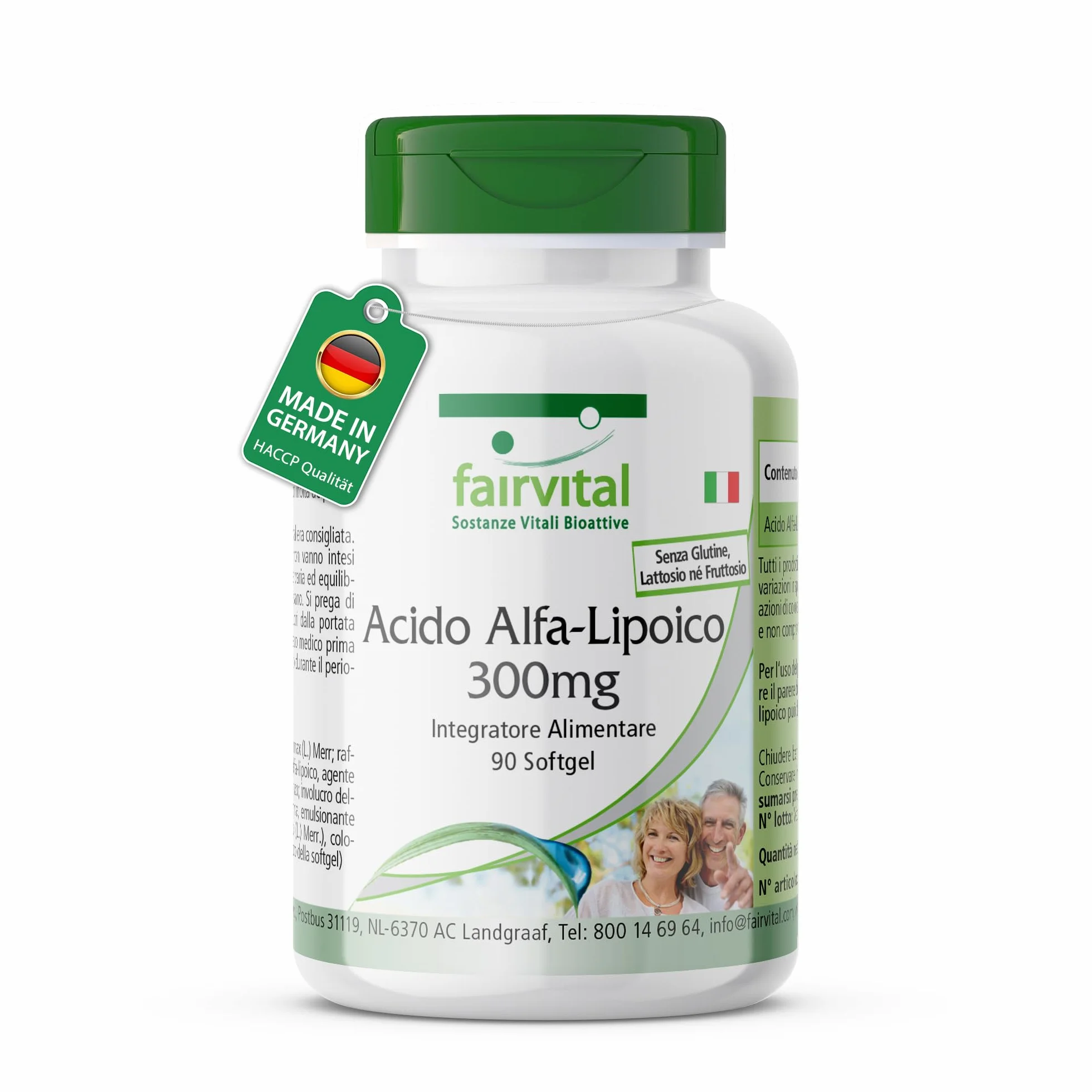 Fairvital Capsule di Acido Alfa Lipoico 300 mg 90 Softgel Alto Dosaggio