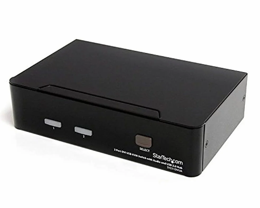 StarTech.com Switch KVM DVI USB 2 porte, con audio e hub USB 2.0 (SV231DVIUA)