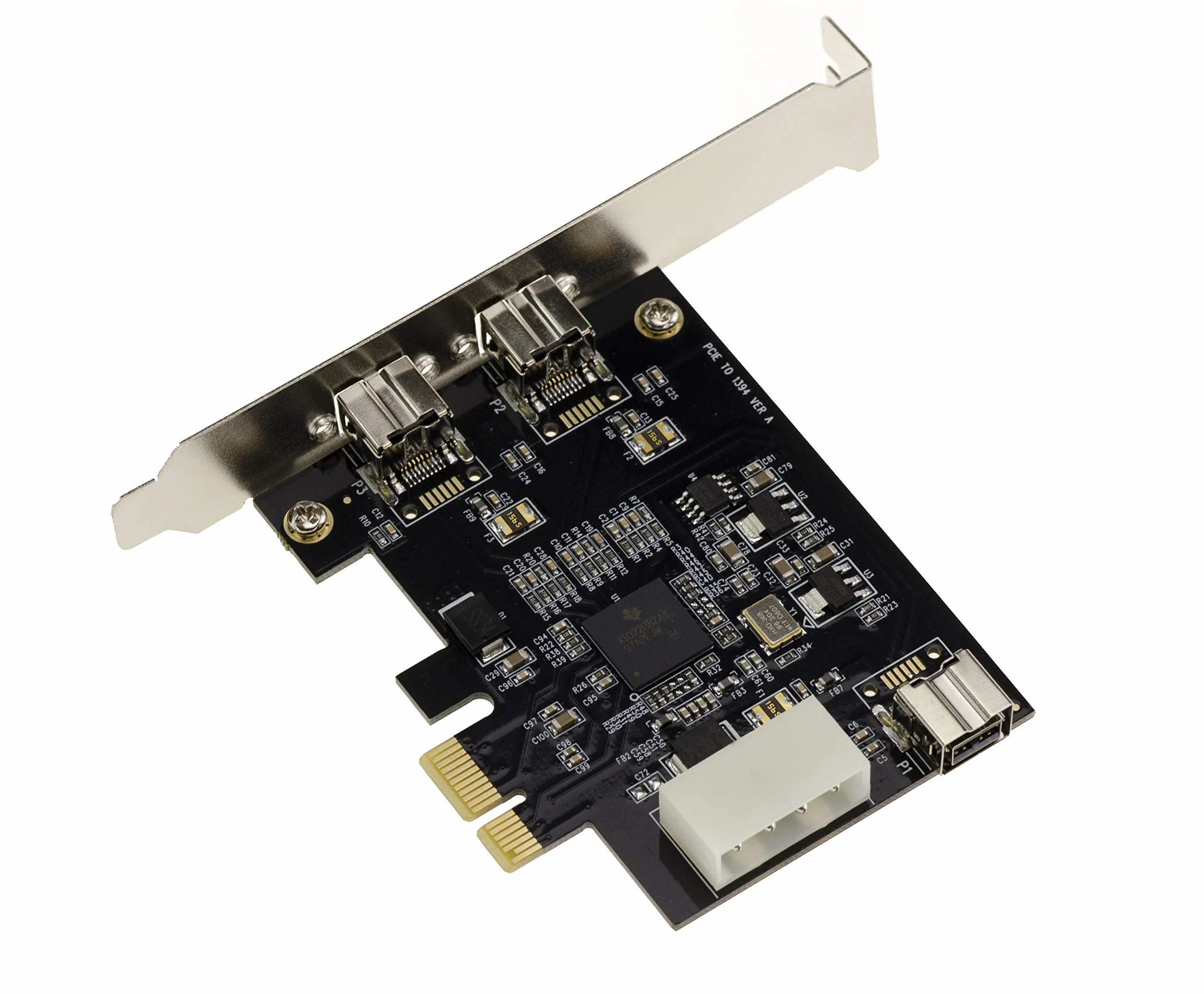 KALEA-INFORMATIQUE Scheda controller PCIe Firewire 800 IEEE1394B su porta PCI Express 1x 2+1 uscite con chipset TI XI02213AZAY