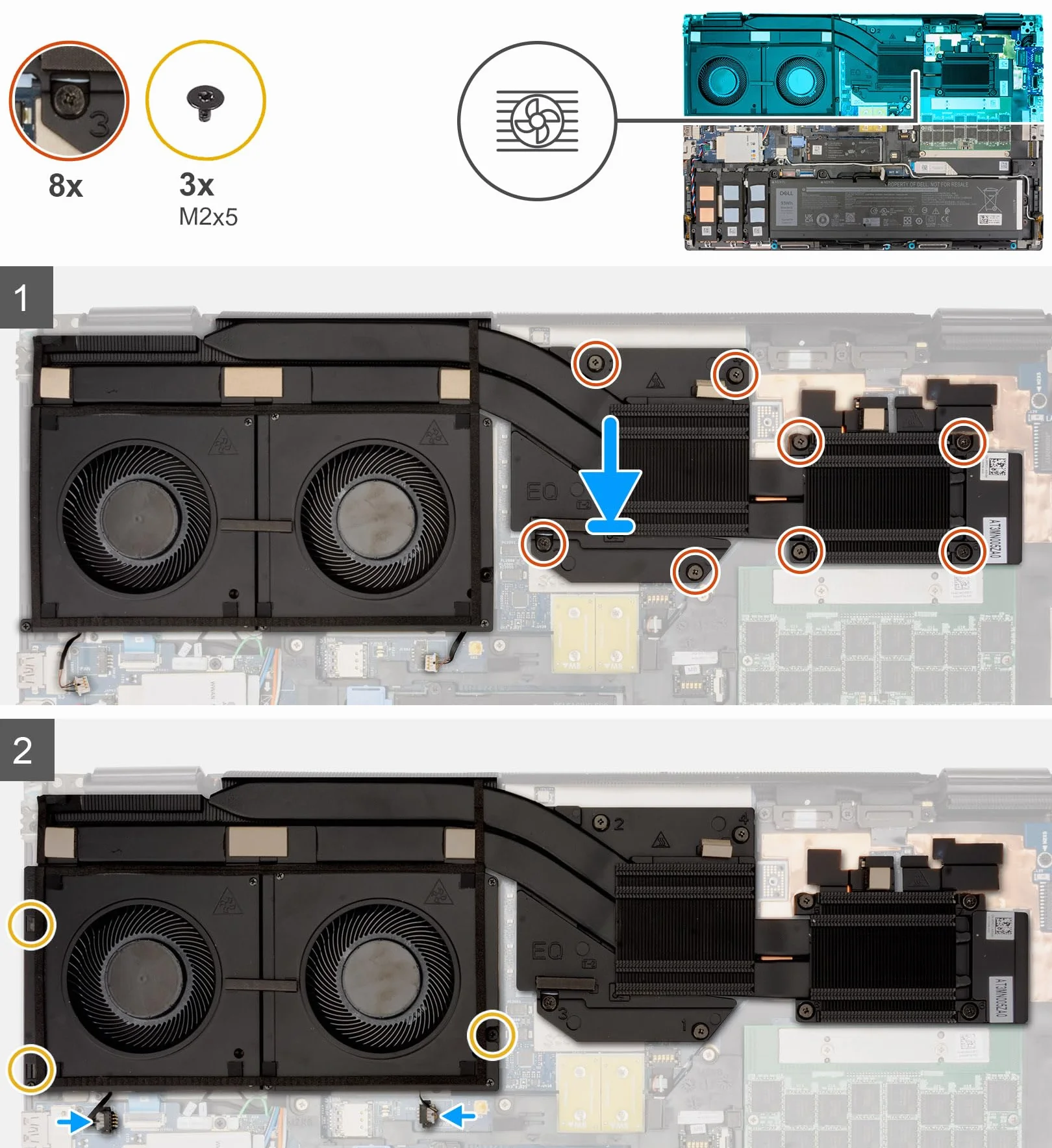 Deal4GO Ventola di raffreddamento grafica GPU discreta 6VJDM 06VJDM MG75090V1-C291-S9A Sostituzione per Dell Precision 7770 7780