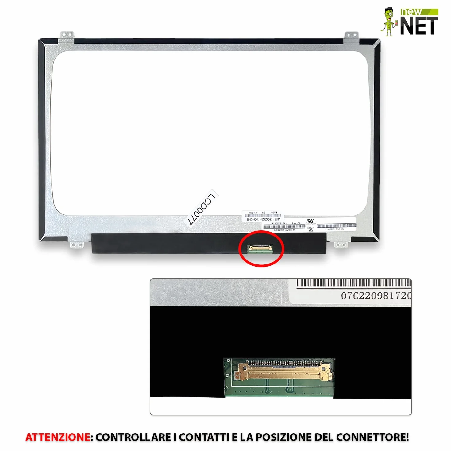 new net Pannello LCD Schermo Display Compatibile con Lenovo ThinkPad X1 Carbon 2014 Gen 2 2015 Gen 3 20FB 20BS 20A8 20FC 2016 Gen 4 00HN820 20A7 20BT 00HN821 [ 14 Pollici - 1920x1080-30pin ]
