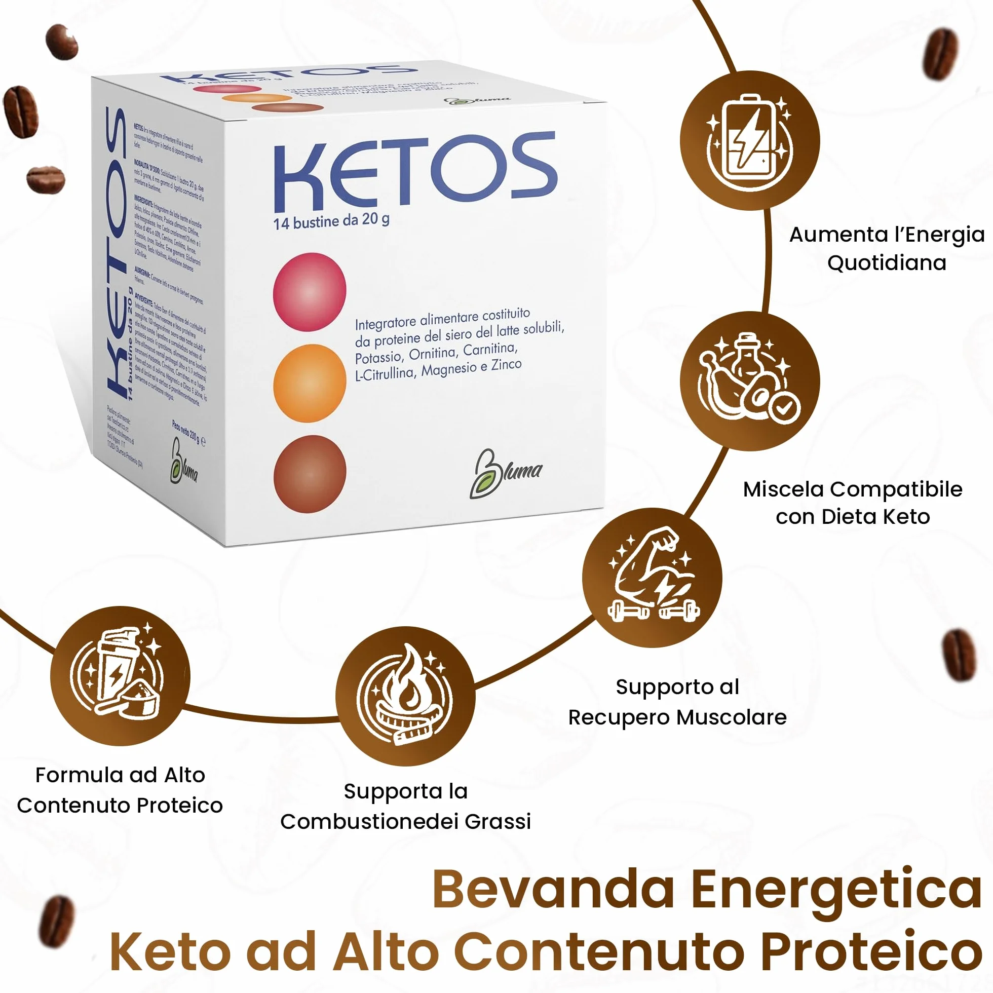 Ketos Integratore Alimentare Proteine del Siero del Latte Isolate 14 Bustine Gusto Arancia