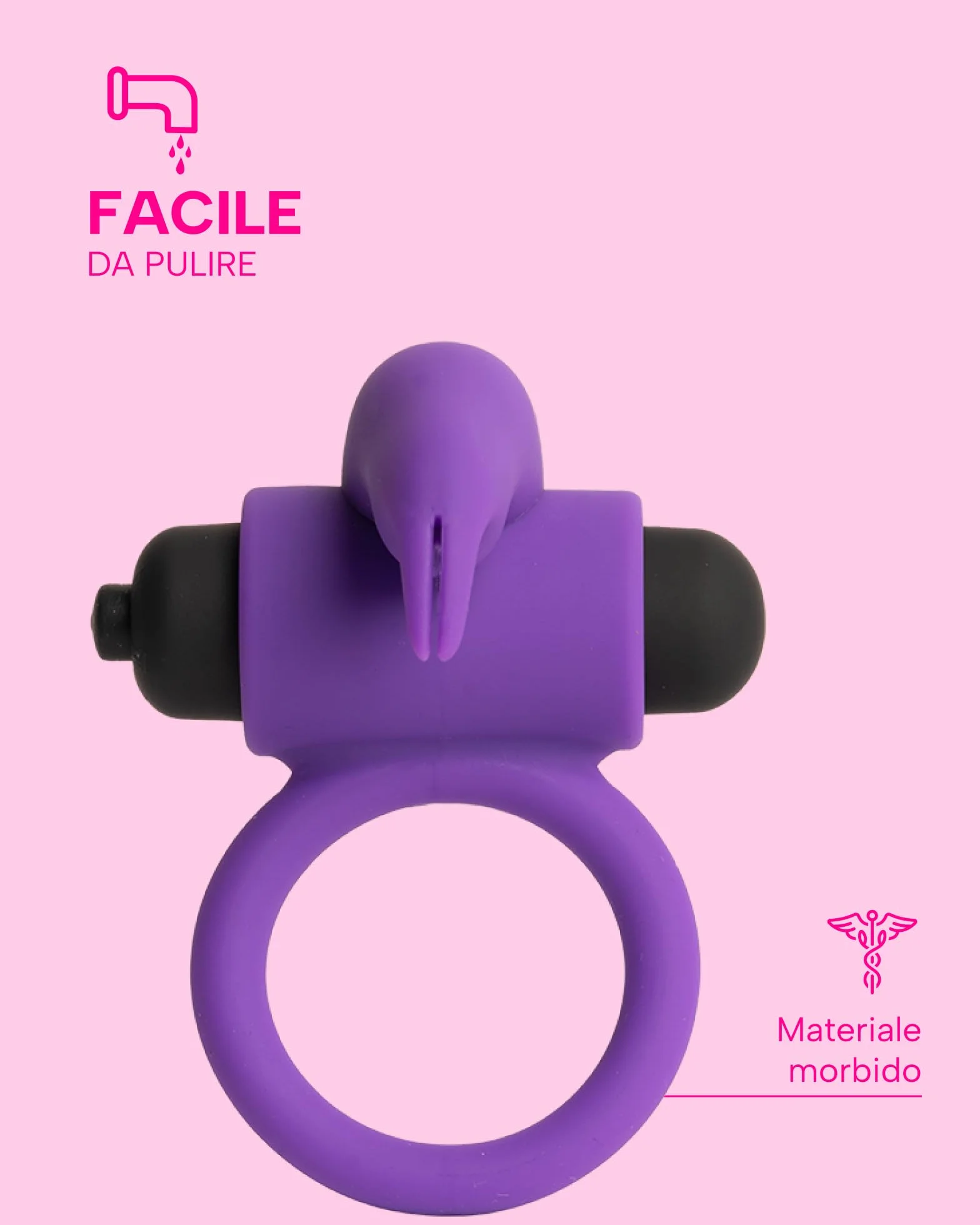 MySecretCase Anello Pene Uomo Sextoys - Anello Vibrante Per Lei E Lui, Cock Ring Vibratore Piccolo, Anello Per Erezione