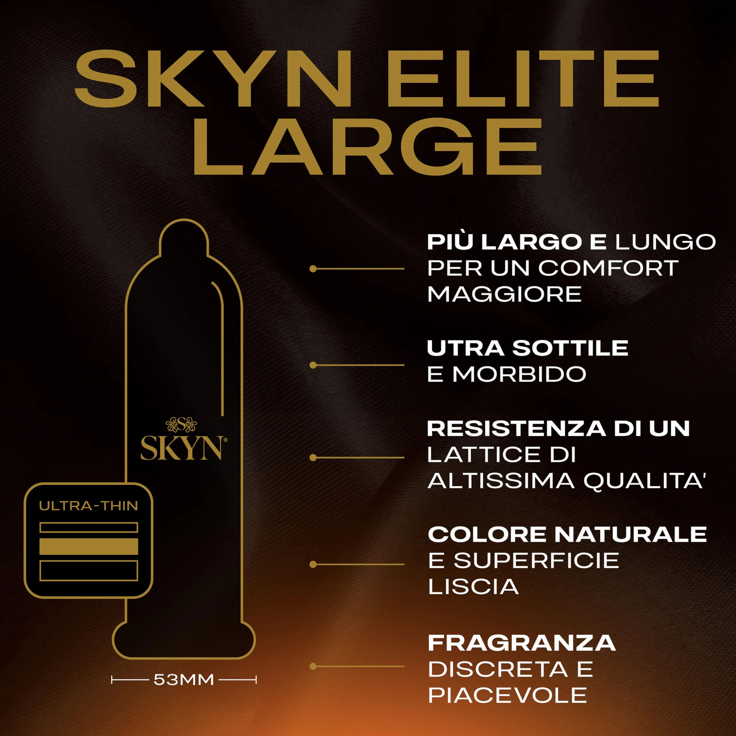 SKYN Elite Large Preservativi Senza Lattice in Poliisoprene Extra Sottili 8 Pezzi