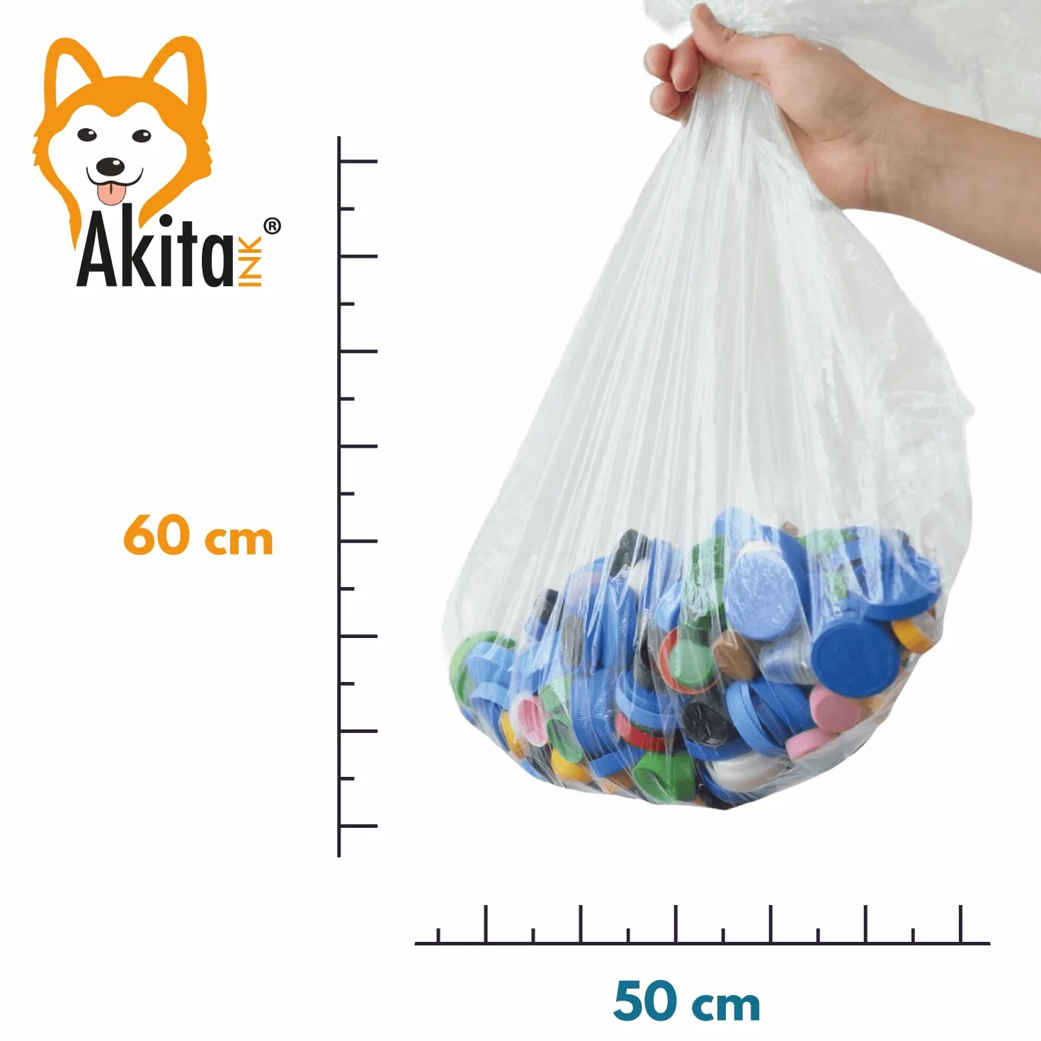 Sacchetti Spazzatura 30L 50x60cm Trasparente Antigoccia Antistrappo 6 Rotoli 120 Sacchi