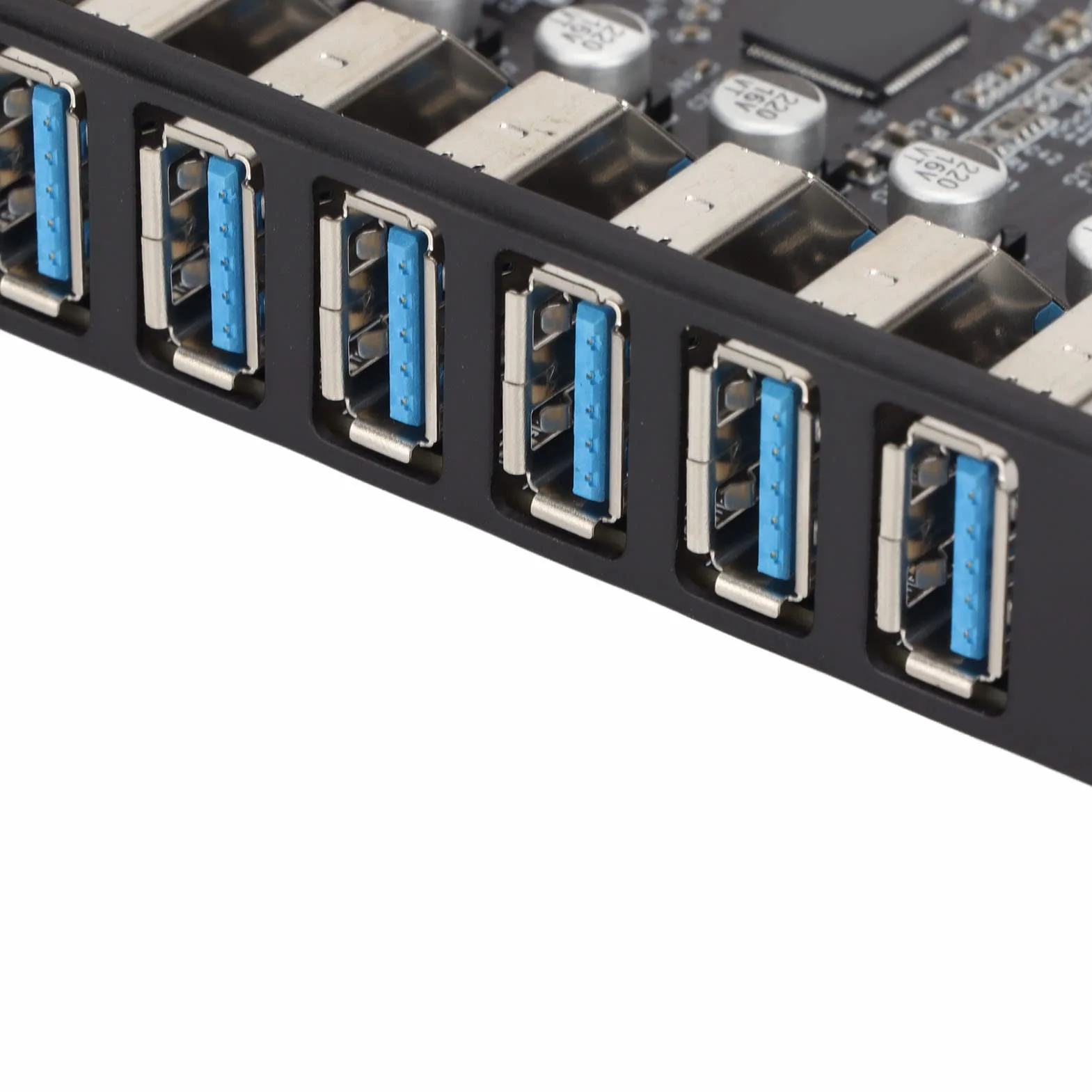 Scheda di Espansione PCIE a 7 Porte, Scheda di Espansione PCIe Ad Alta velocità da 5 Gbps a USB 3.2 per Scheda Host PC Desktop, Supporto per 11/10/8/7/XP e Linux