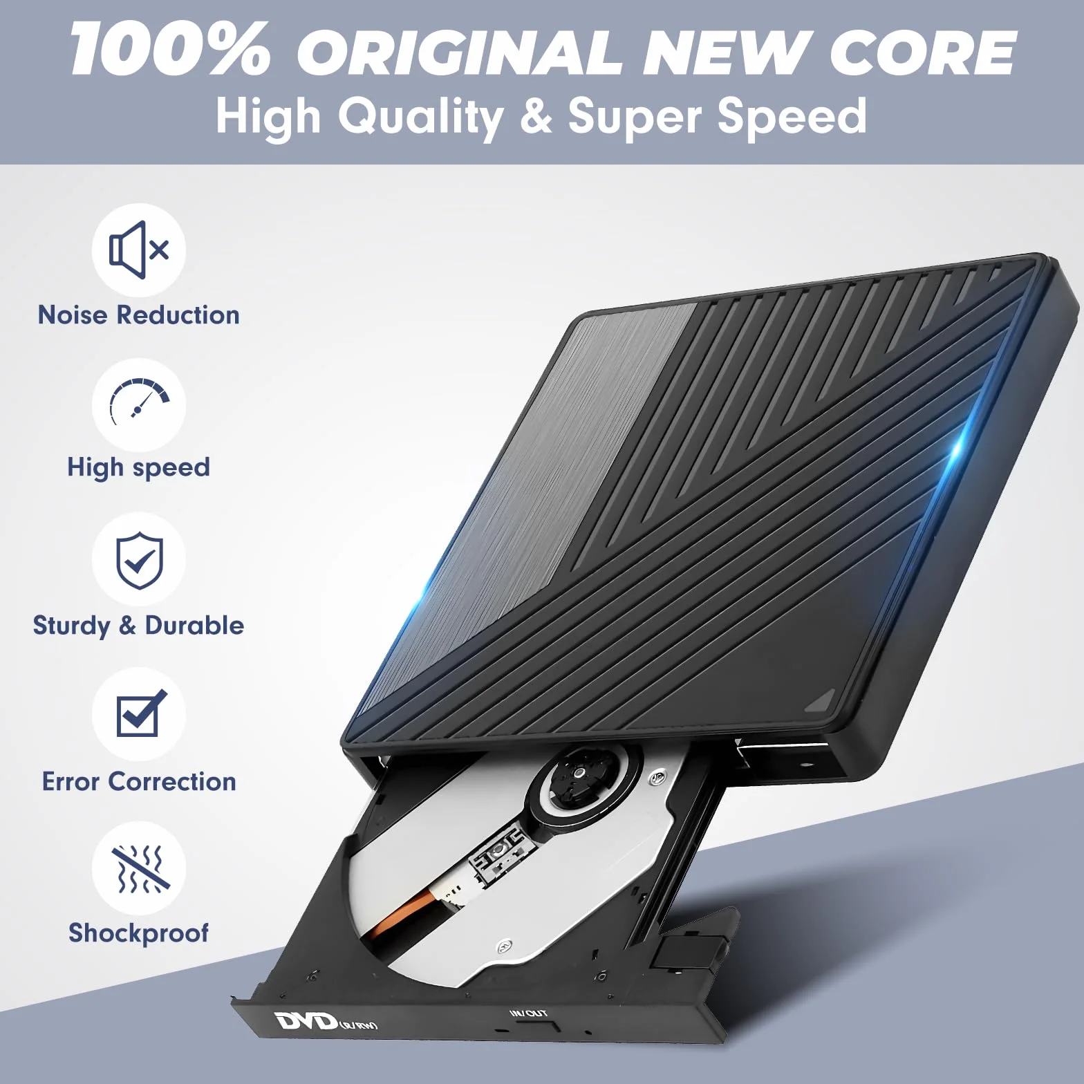 Masterizzatore DVD Esterno, lettore cd esterno per pc portatile, con lettore di schede SD/TFper PC, computer portatile, desktop, Windows 7/8.1/10, sistema operativo Linux