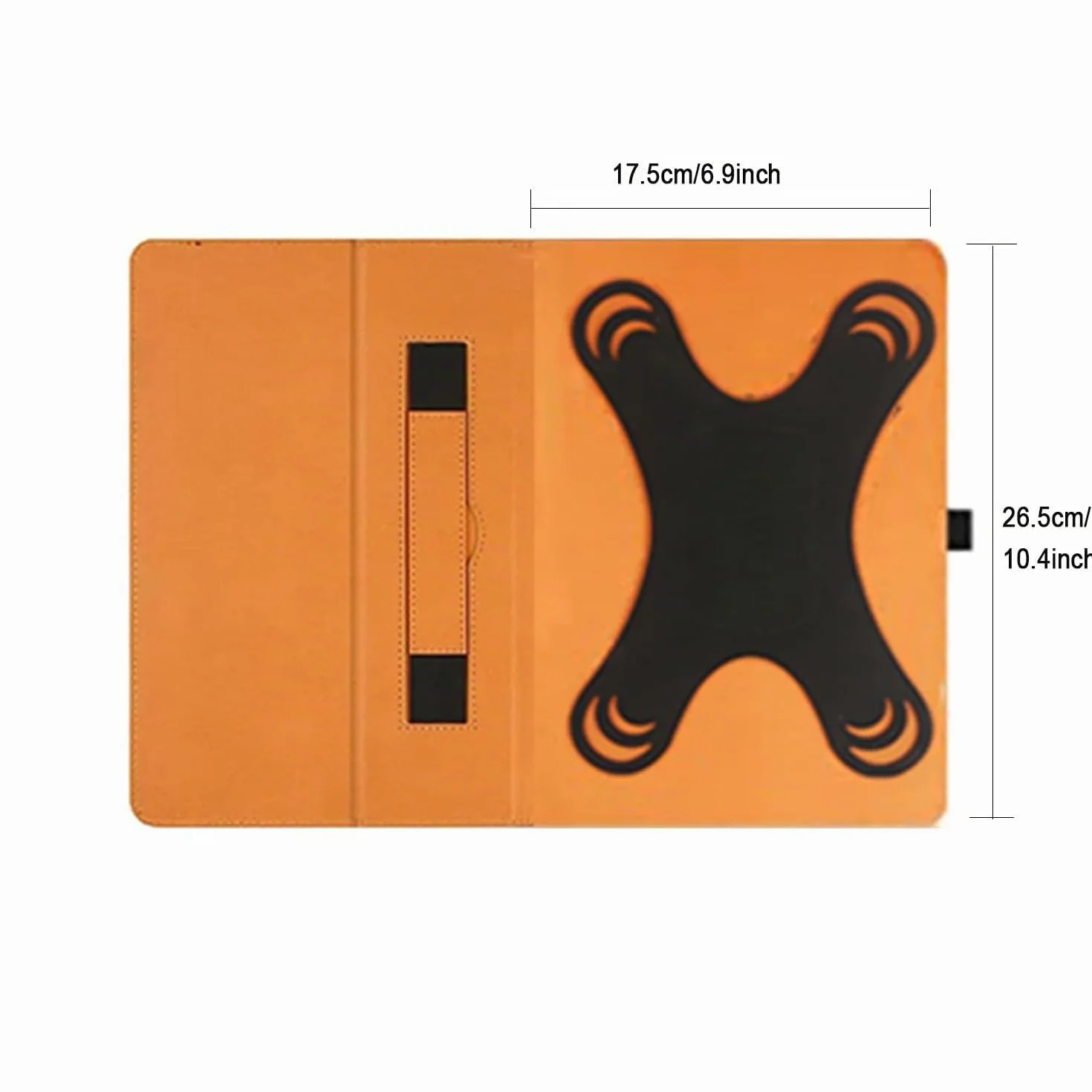 Custodia universale per tablet 9-11 pollici Folio protettiva con cinturino a mano e stand - Nero